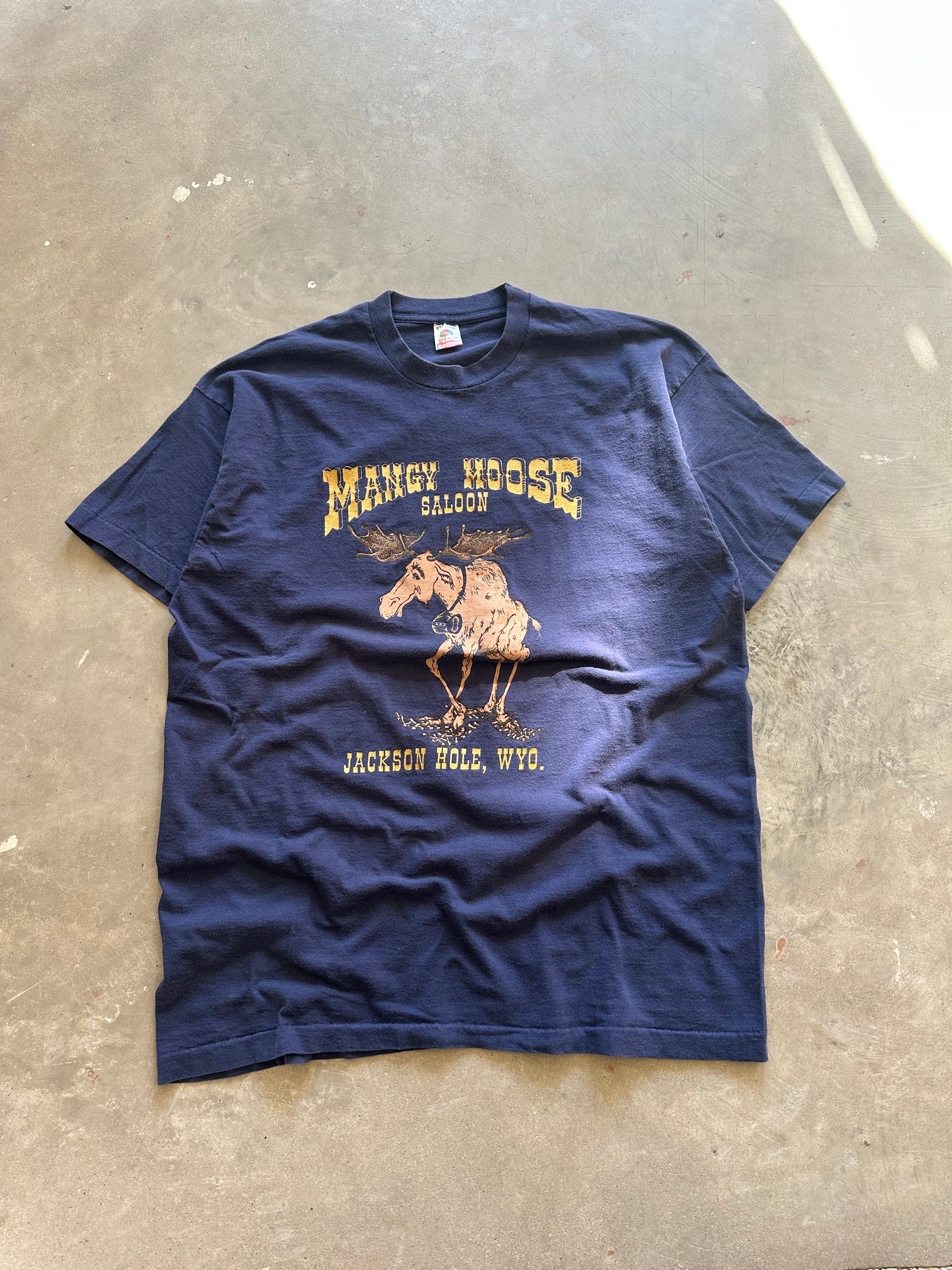 Vintage Mangy Moose Saloon T-Shirt (2XL)
