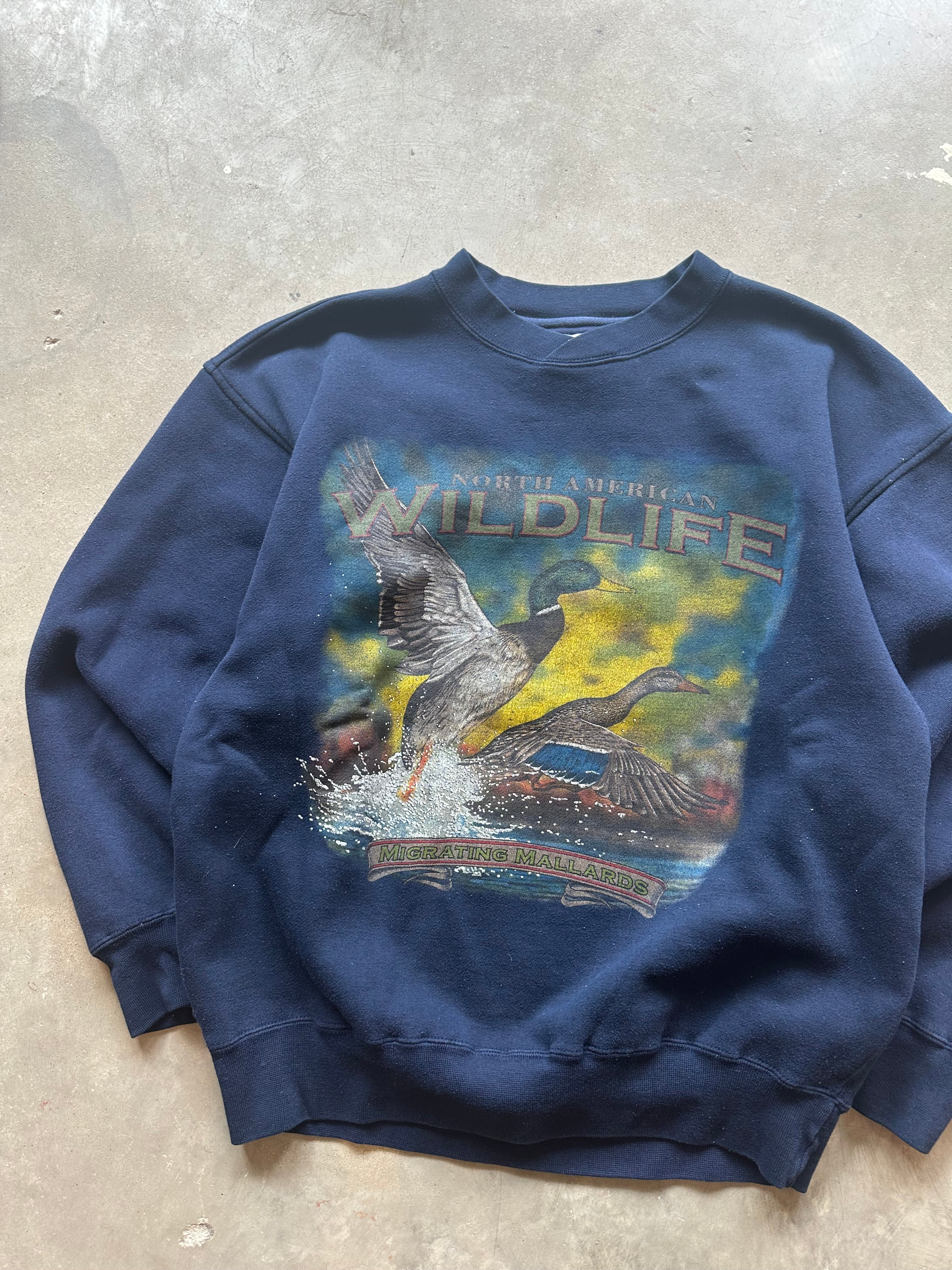 Vintage North American Wildlife Duck Crewneck (M)