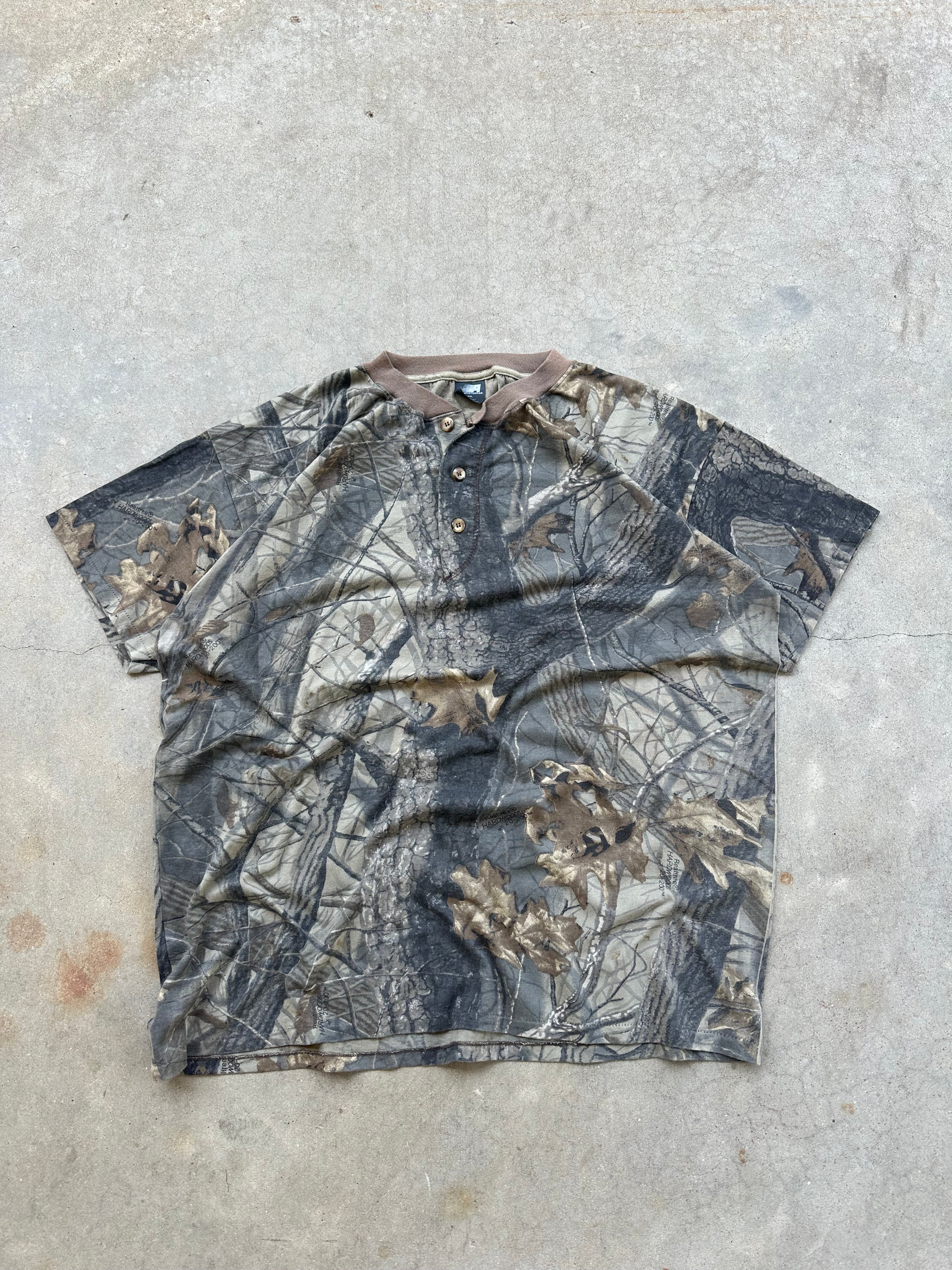 Vintage Camo Henley (XXL)