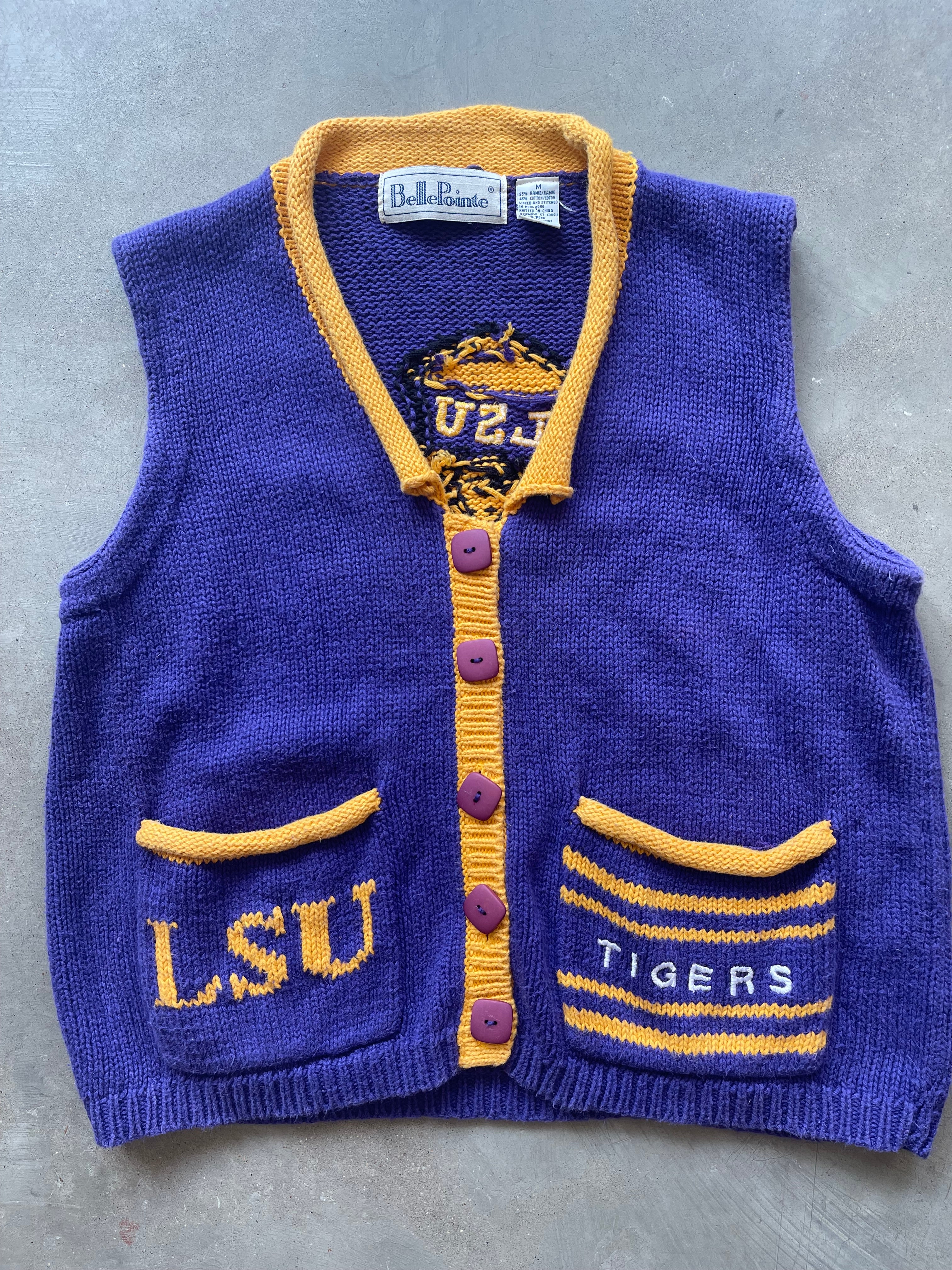 Vintage Knit LSU Vest (M)