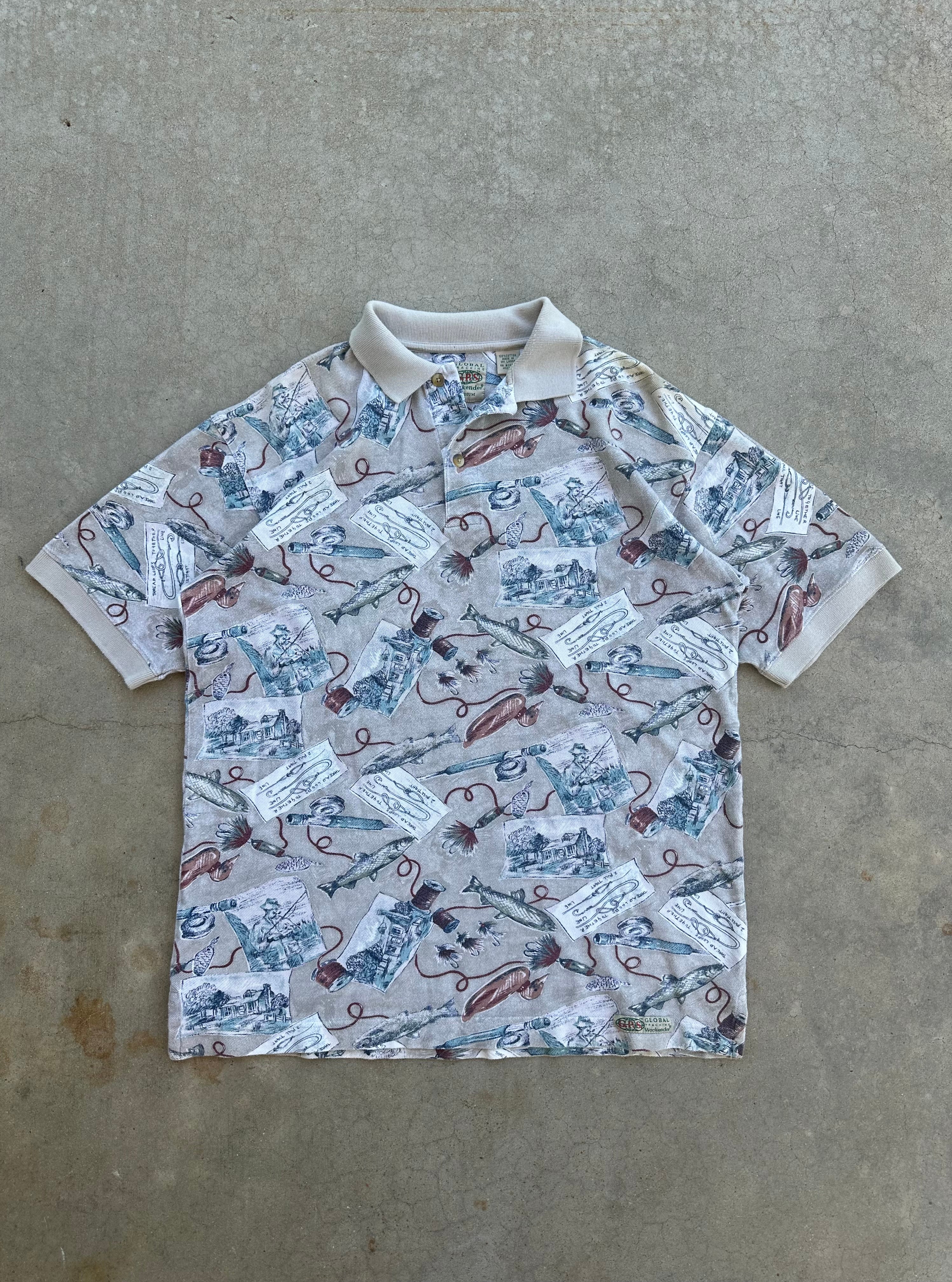 Vintage Fishing Polo Shirt (L)