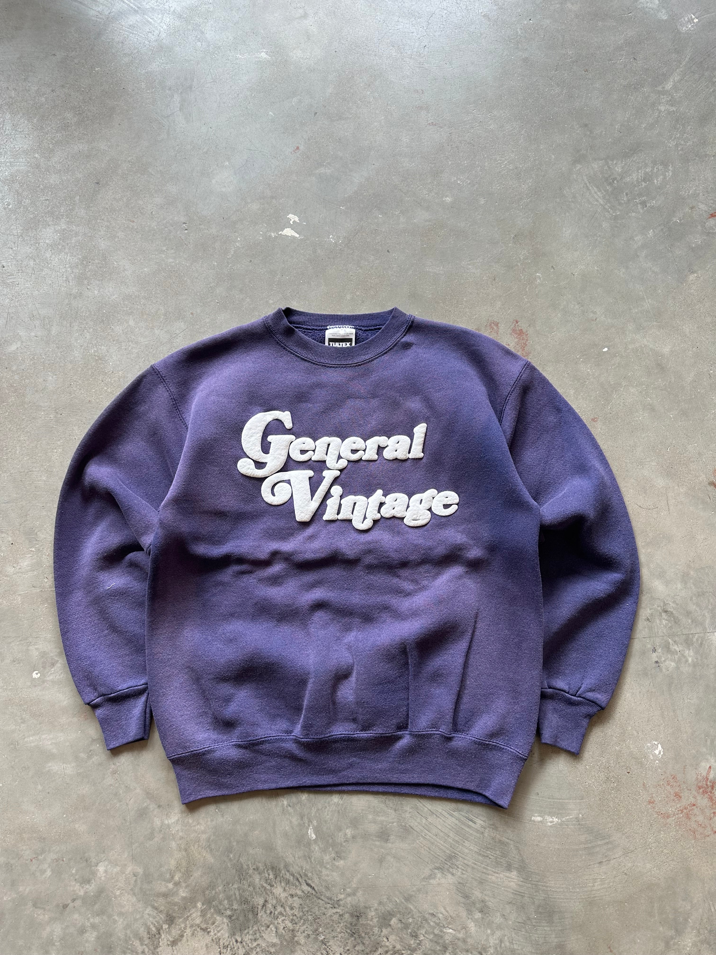 General Vintage Sunfaded Puff Print Crewneck (S/M)