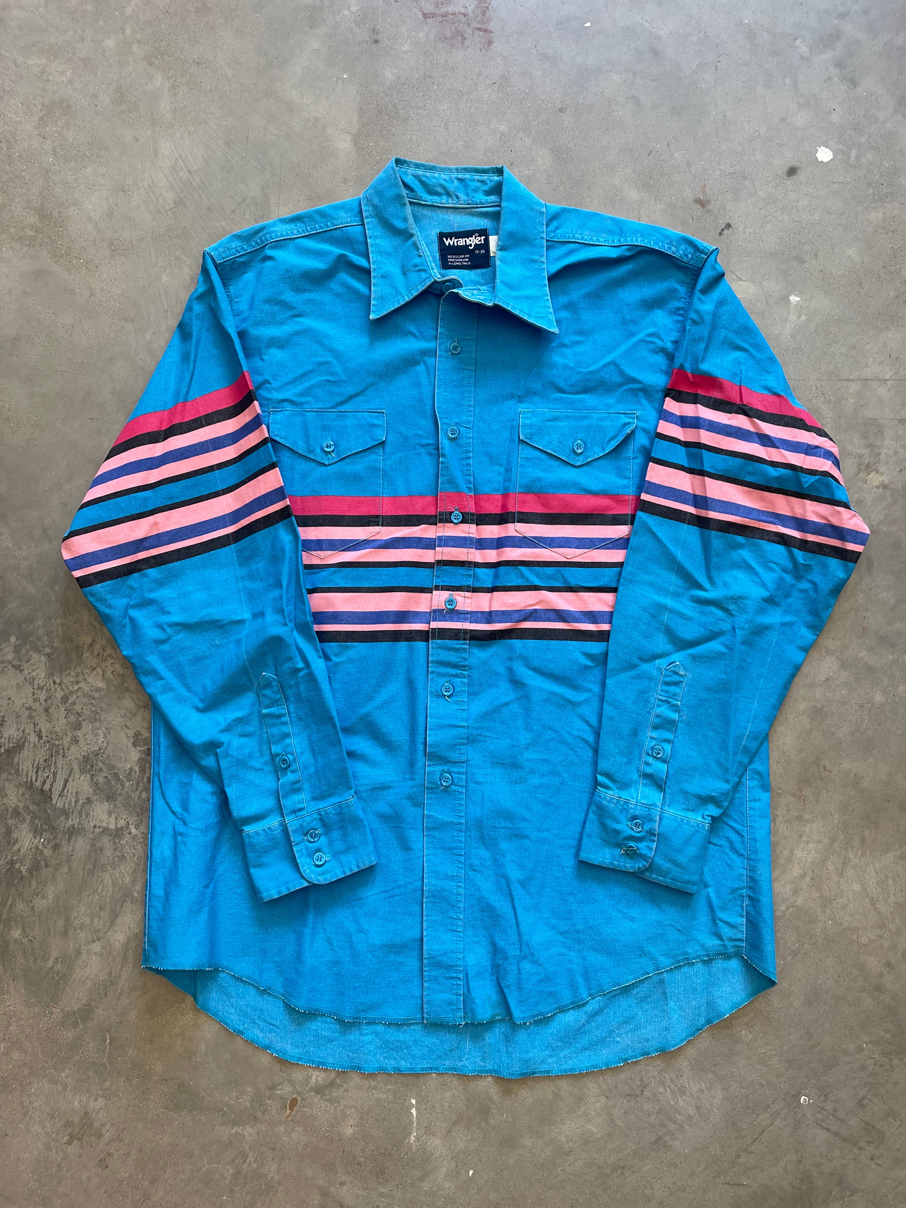 Vintage Wrangler Brush Popper Shirt (XL)