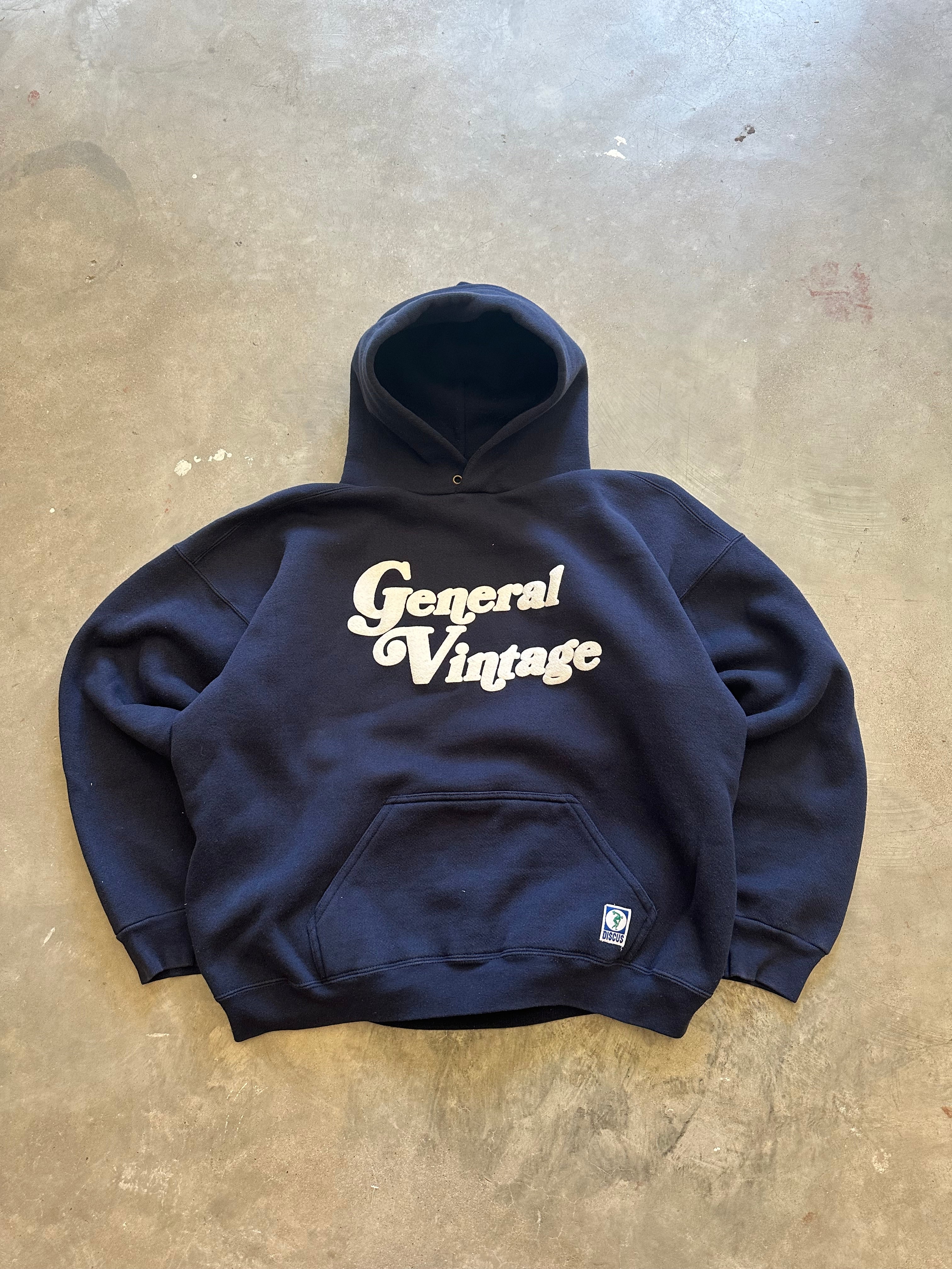 General Vintage Puff Print Hoodie (L)