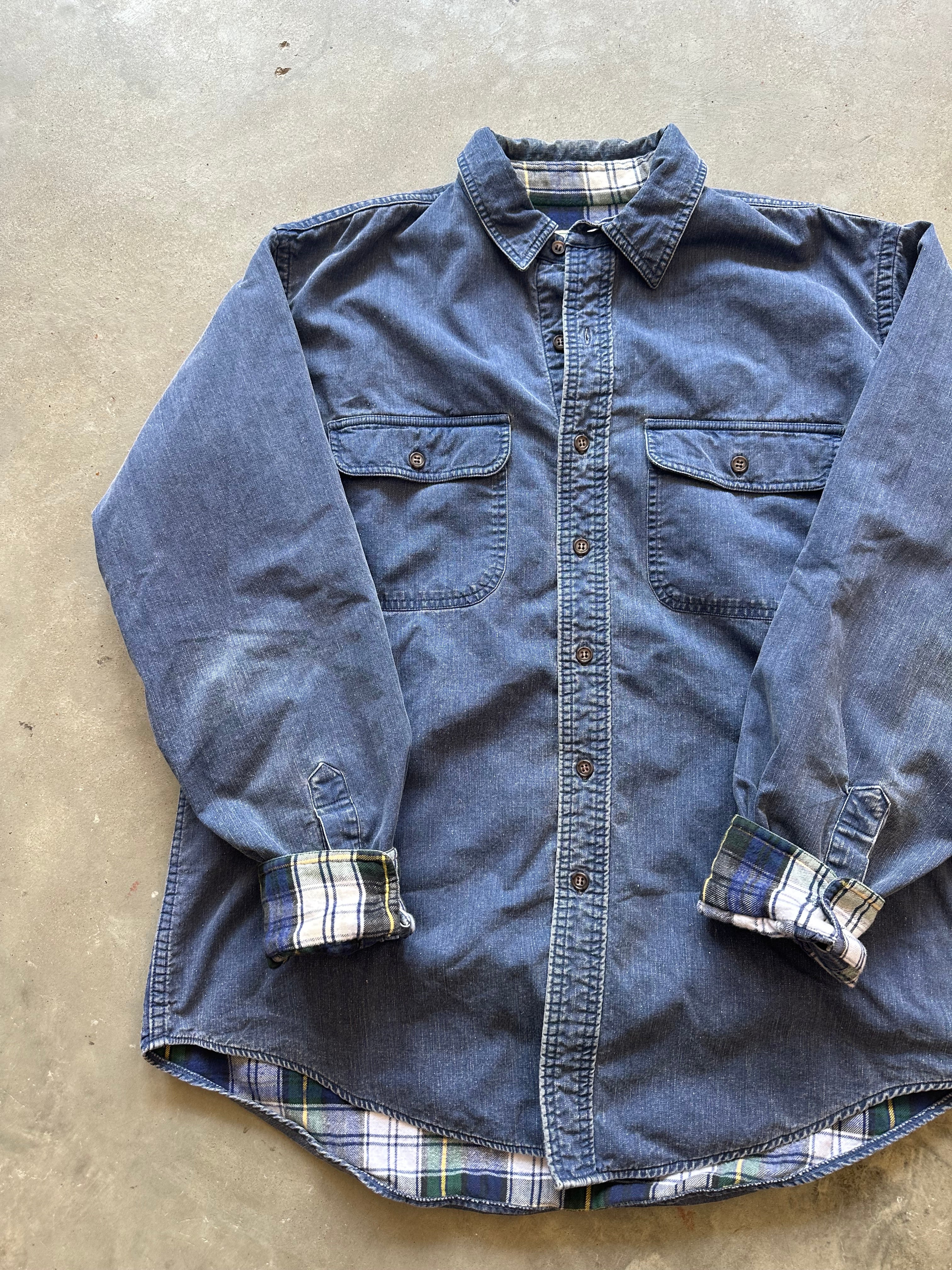 1990’s L.L. Bean Flannel Lined Button Up Shirt (L)