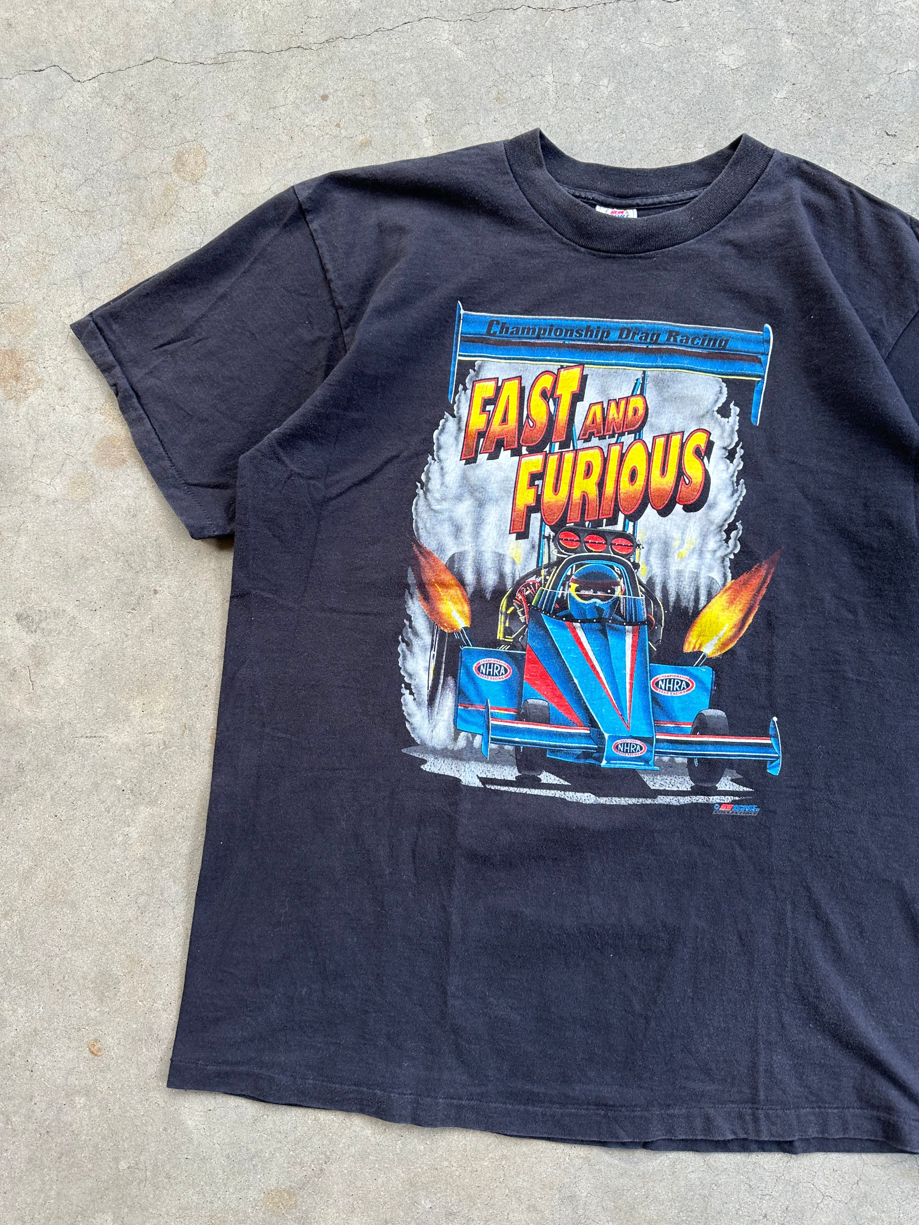 1990’s Fast And Furious Drag Racing T-Shirt (XL)