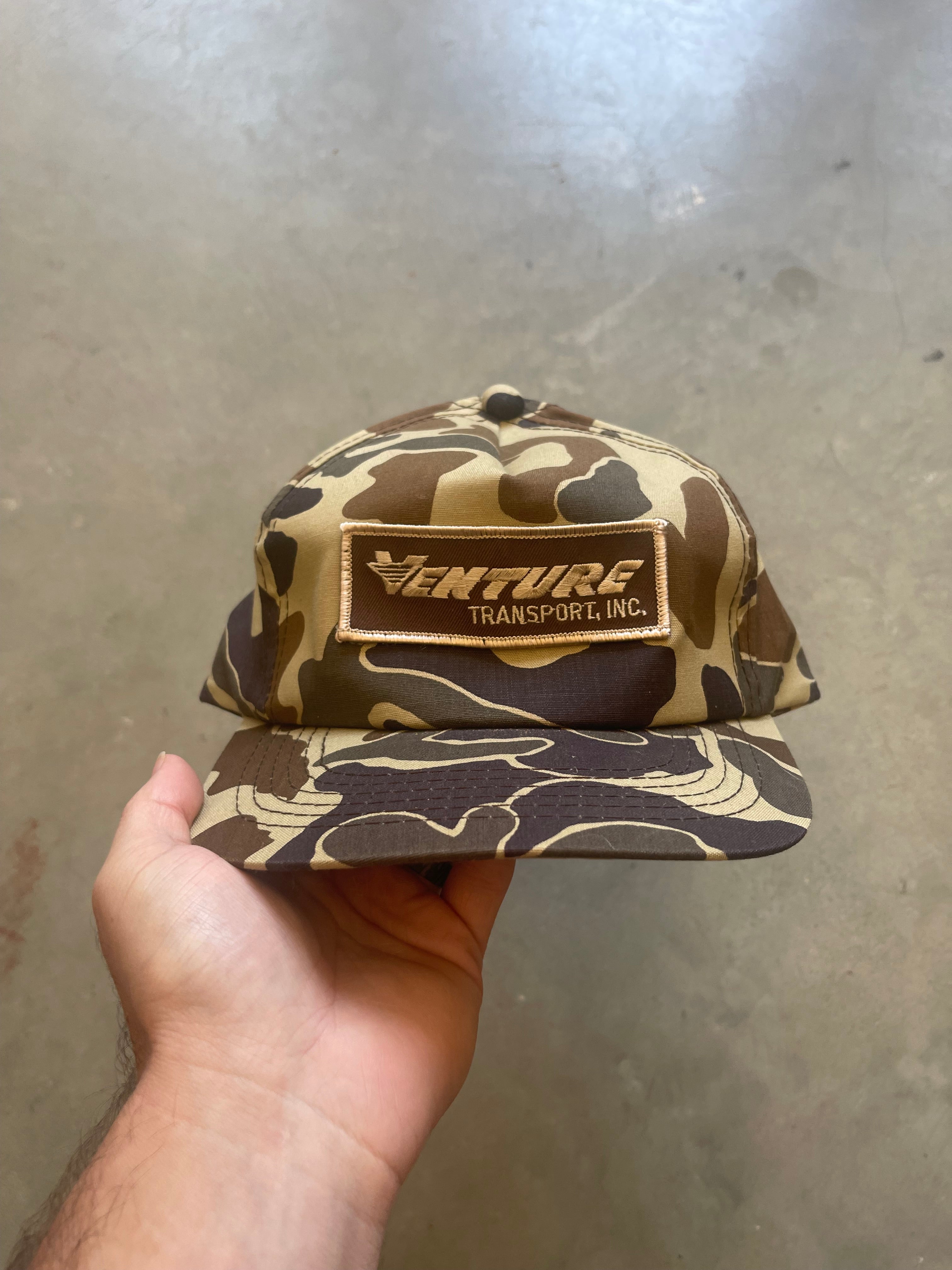 Vintage Duck Camo Venture Transport INC. Patch Hat