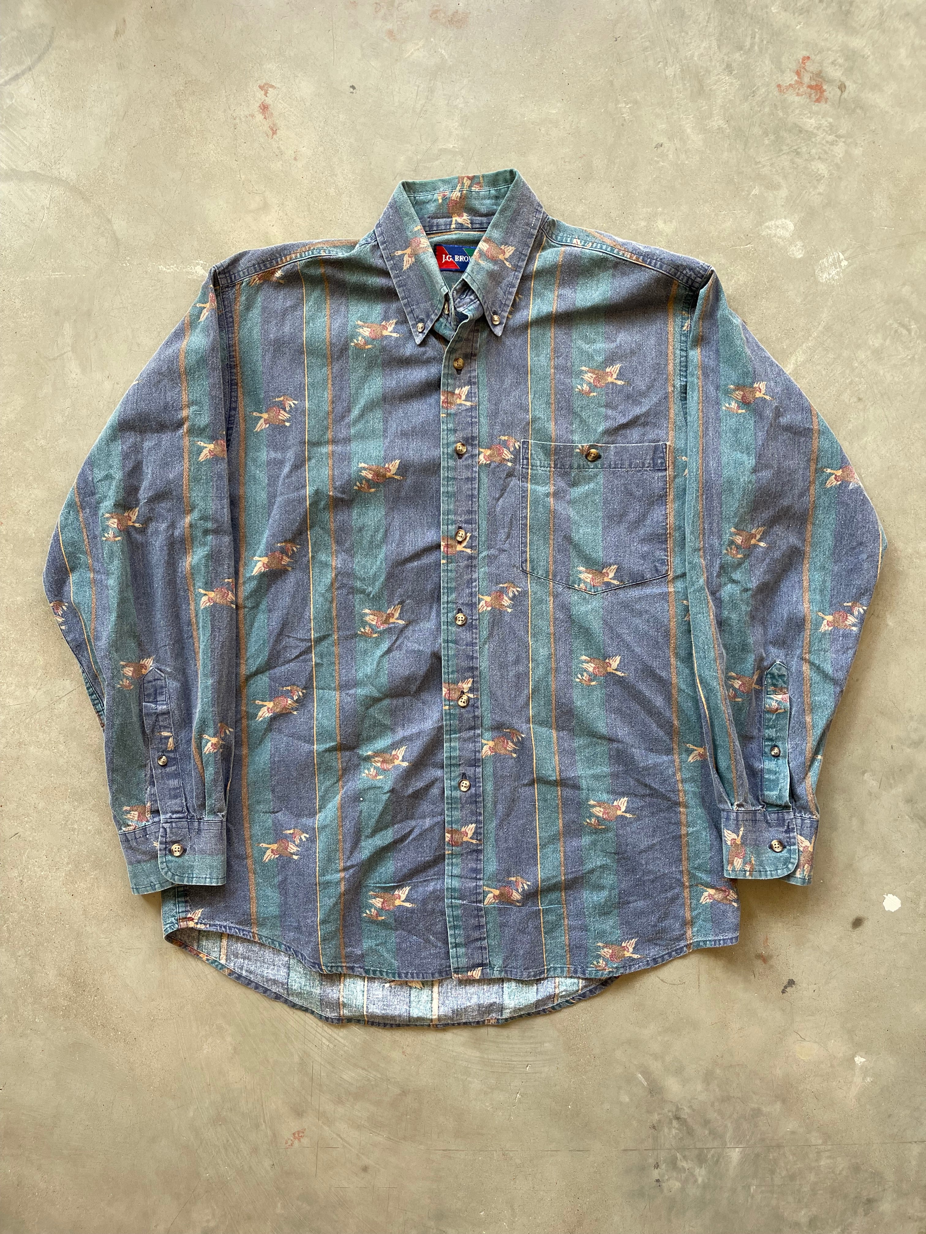 1990’s J.G. Brown Duck Button-Up Shirt (M)