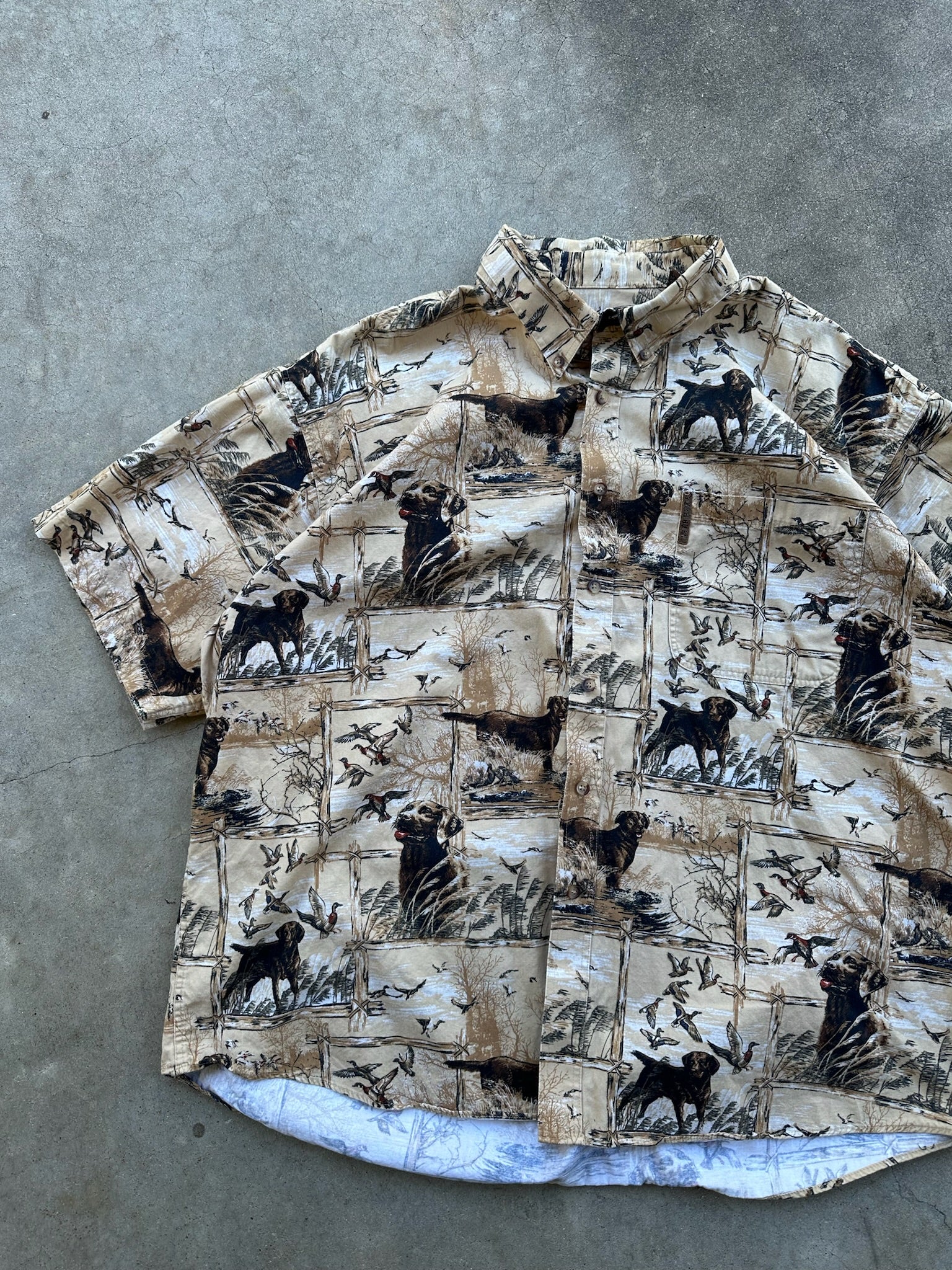 Vintage Lab Hunting Button Up Shirt (XXL)