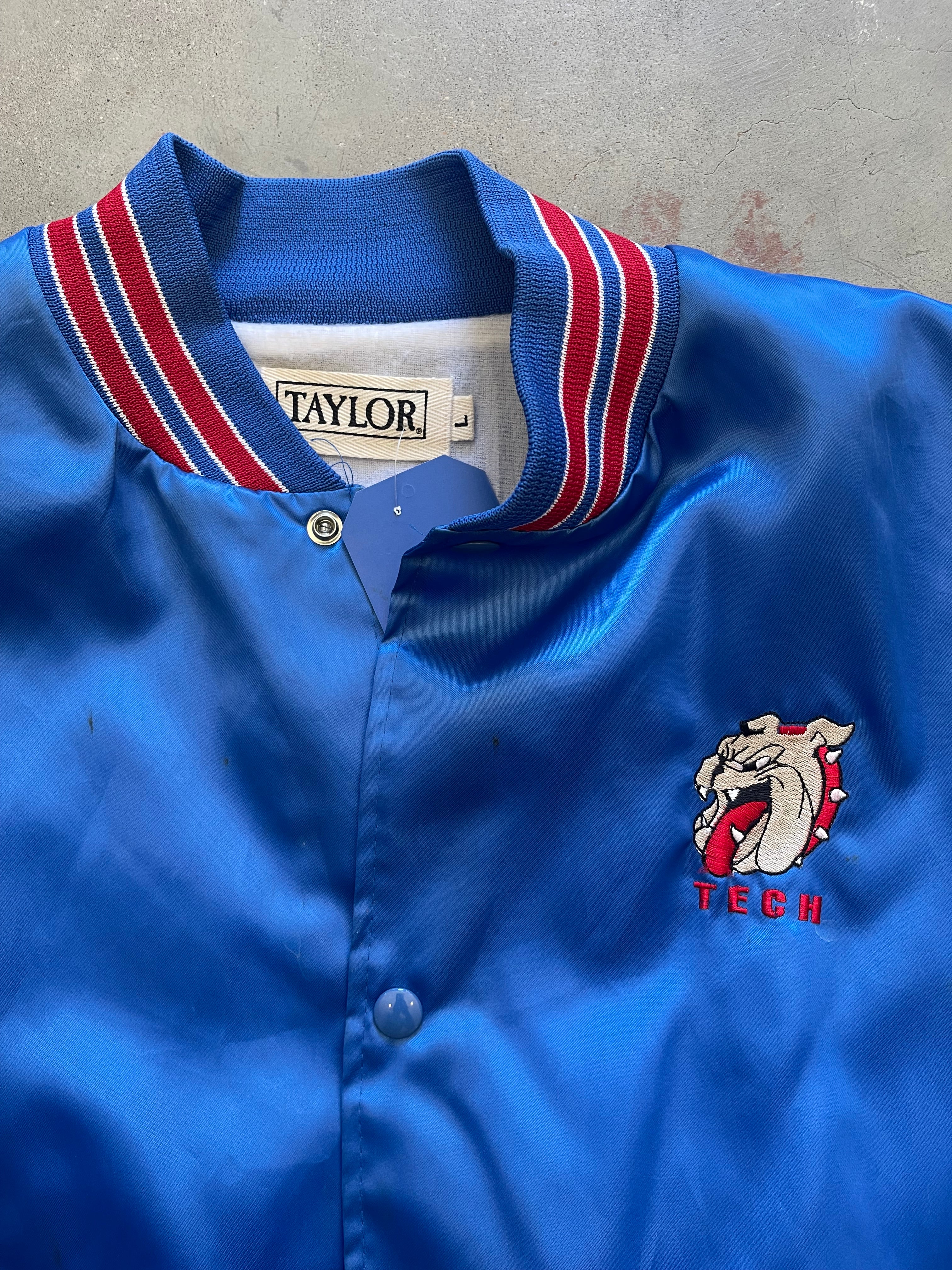 Vintage Louisiana Tech Bulldogs Nylon Bomber Jacket (L)