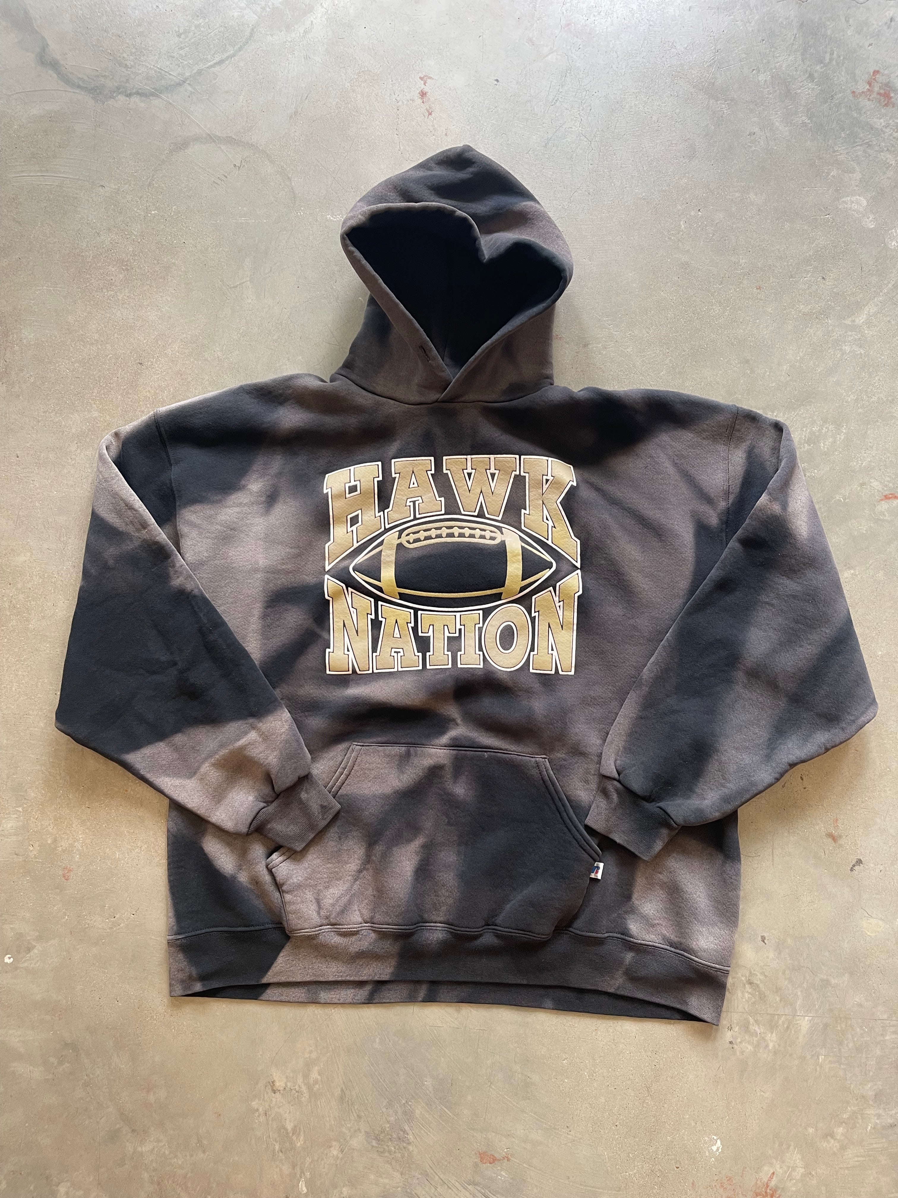 Vintage Sunfaded Hawk Nation Hoodie(2XL)