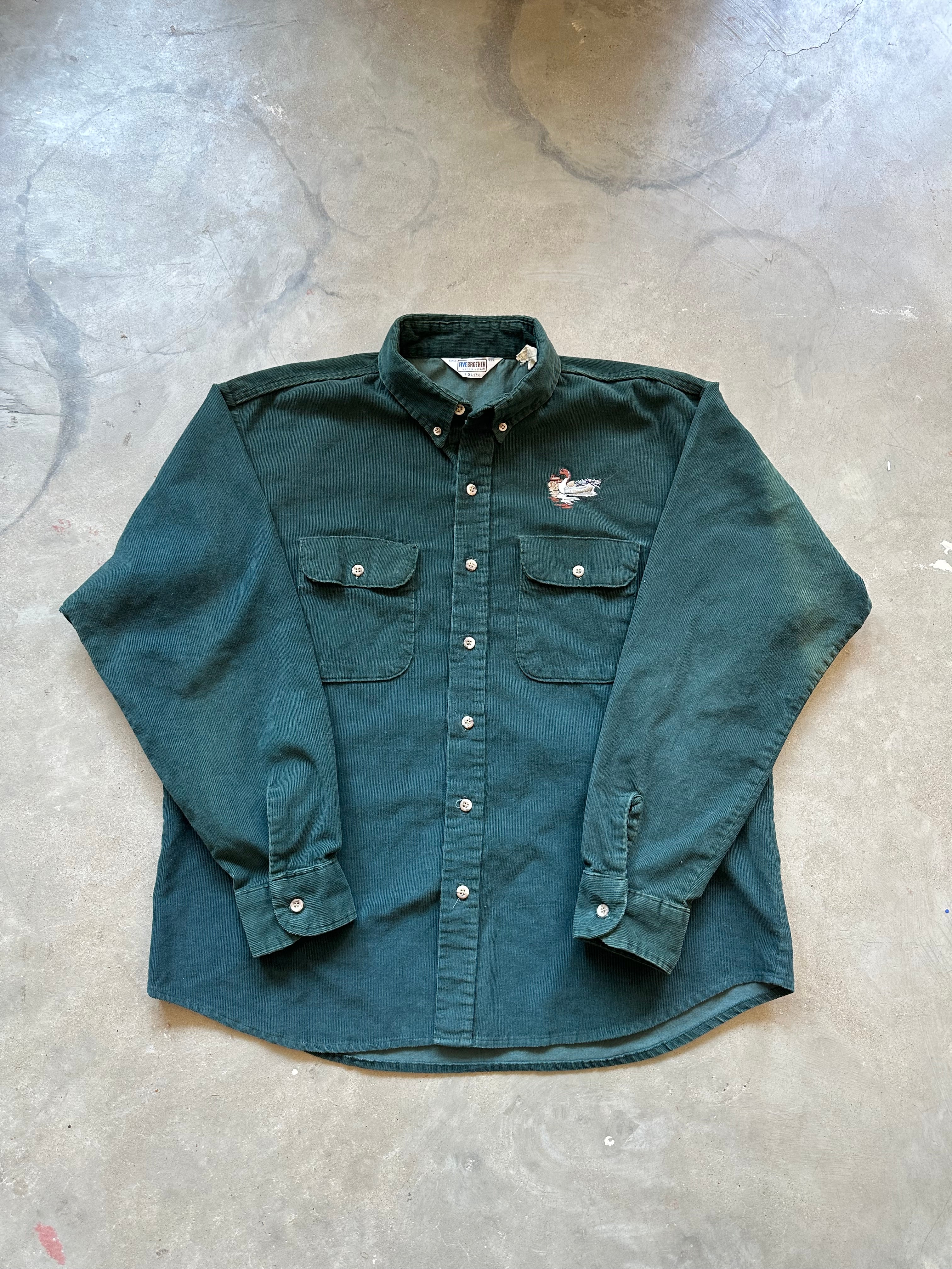 1990’s Pintail & Teal Duck Corduroy Button-Up (XL)
