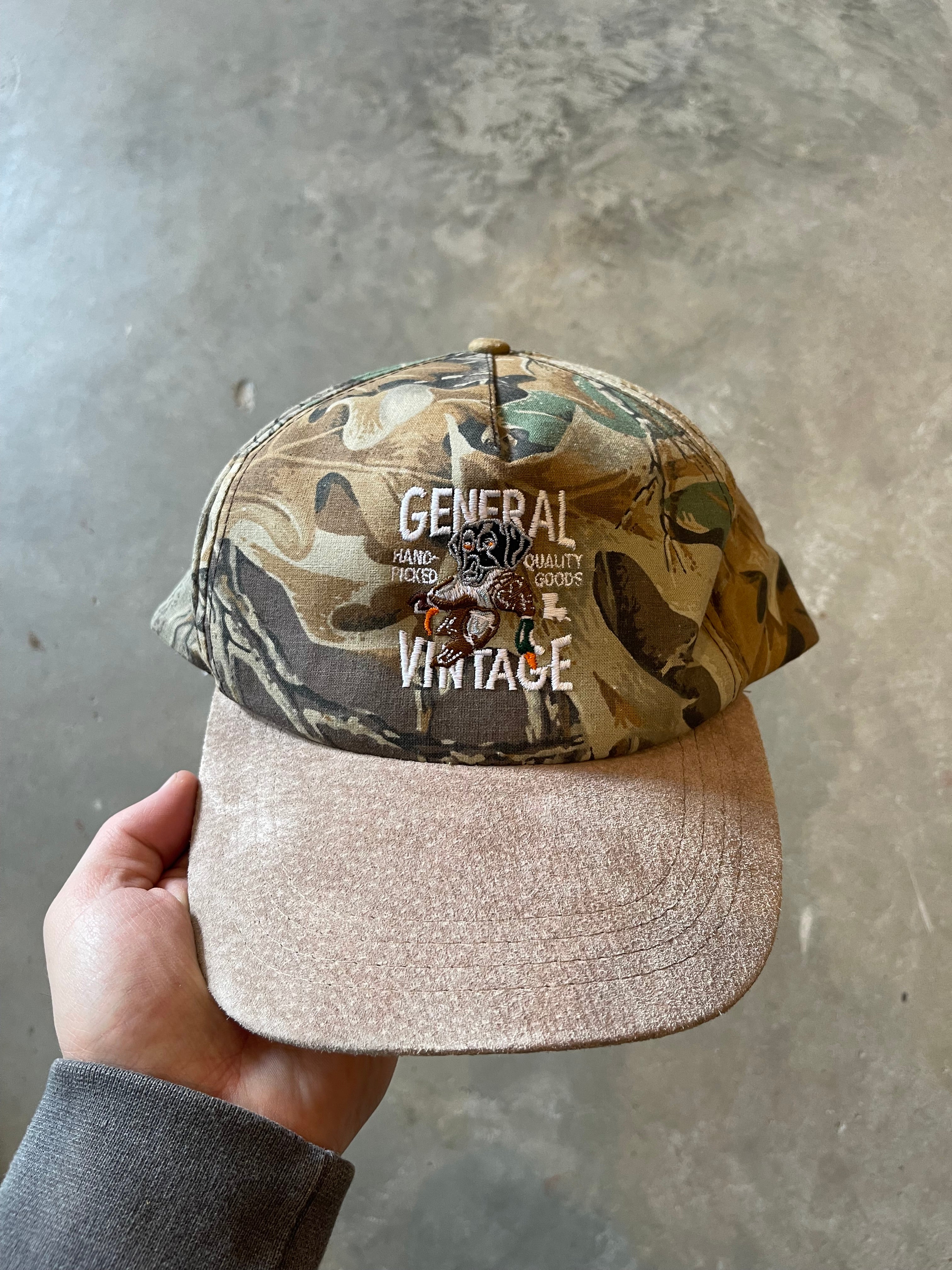 General Vintage Duck Dog Logo Camo Hat