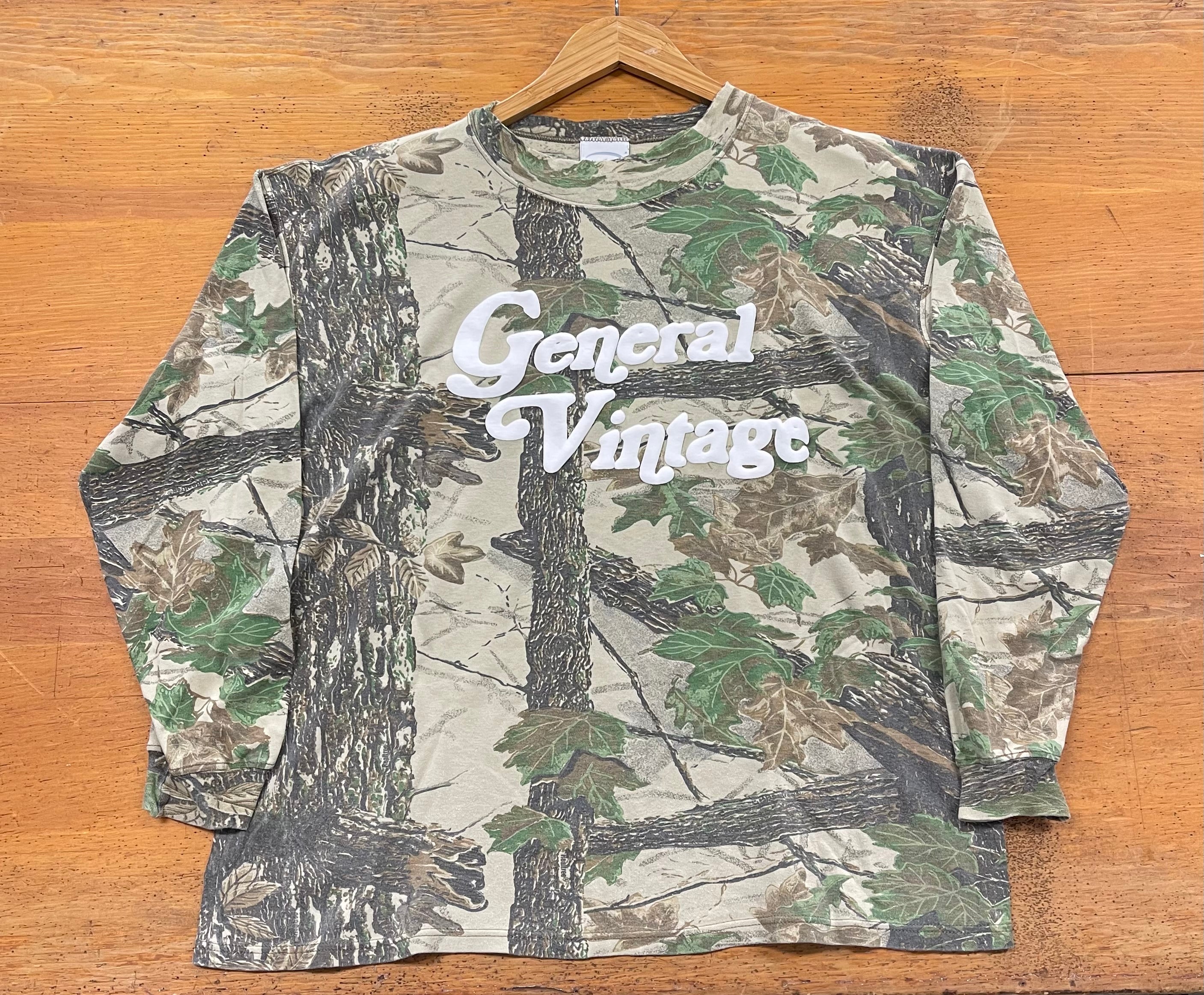 General Vintage Camo Puff Print Long Sleeve Shirt (XL)