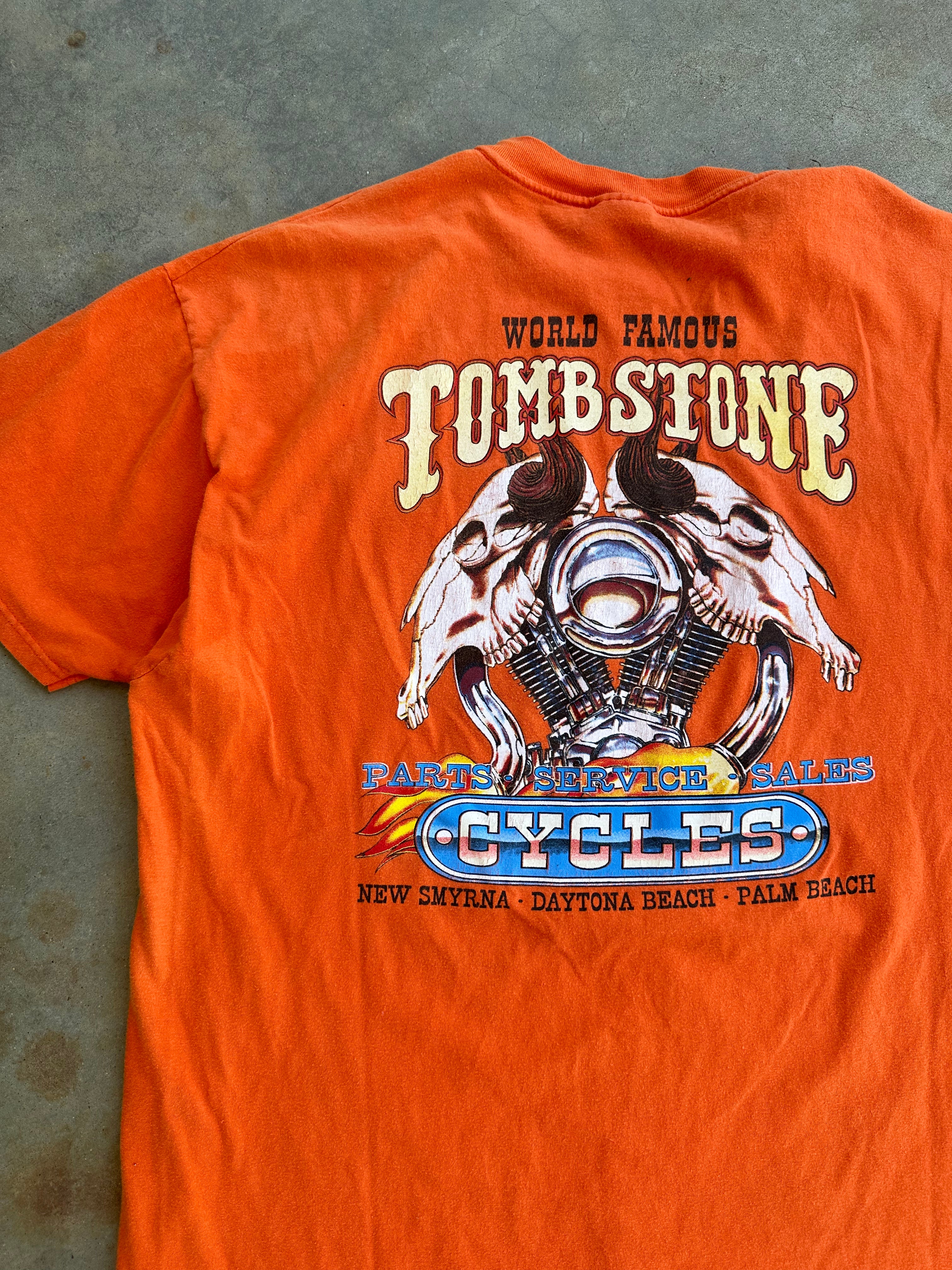 Vintage Faded Tombstone Cycles T-Shirt
