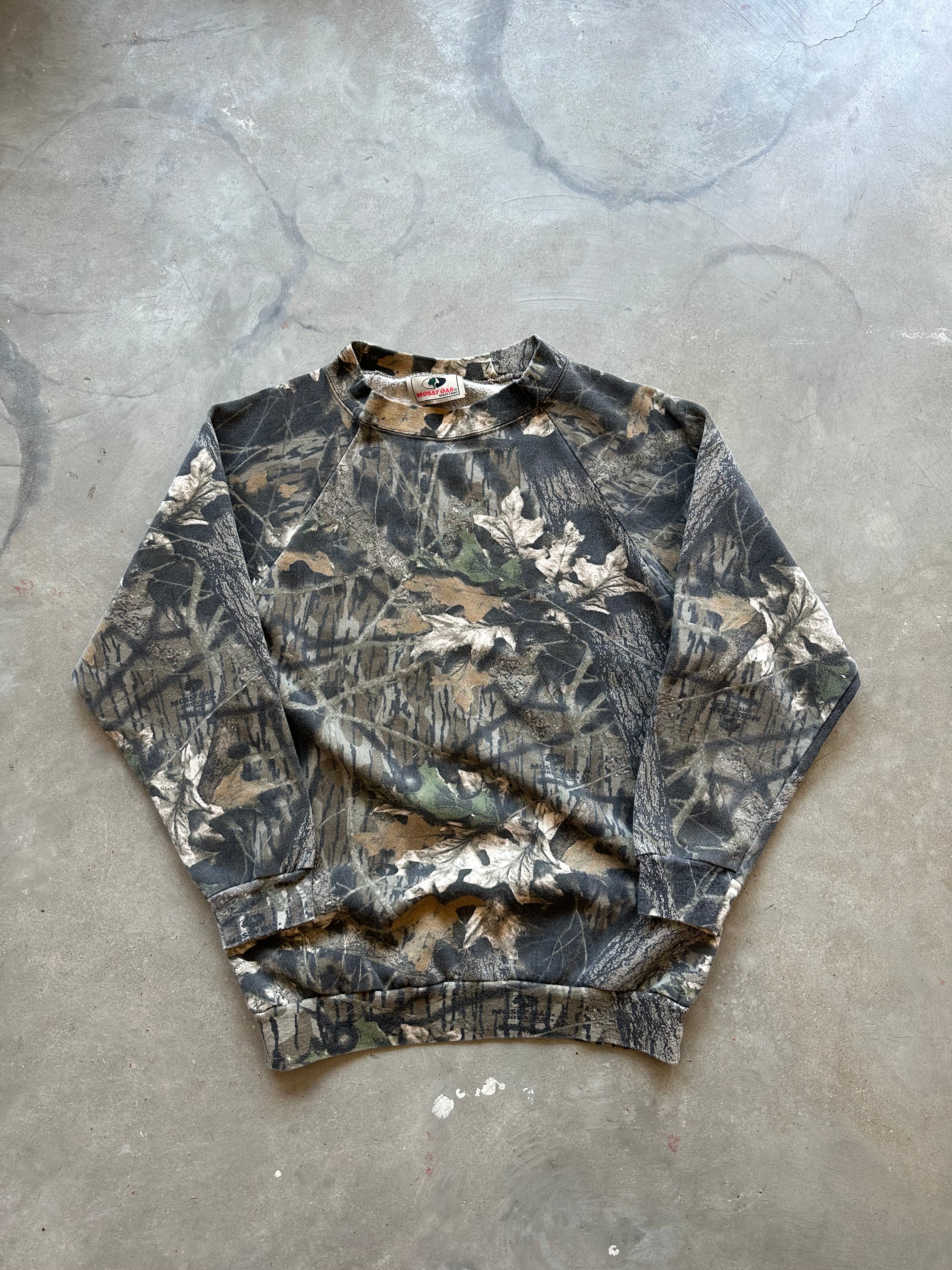 1990s Mossy Oak Break Up Camo Crewneck (S/M)