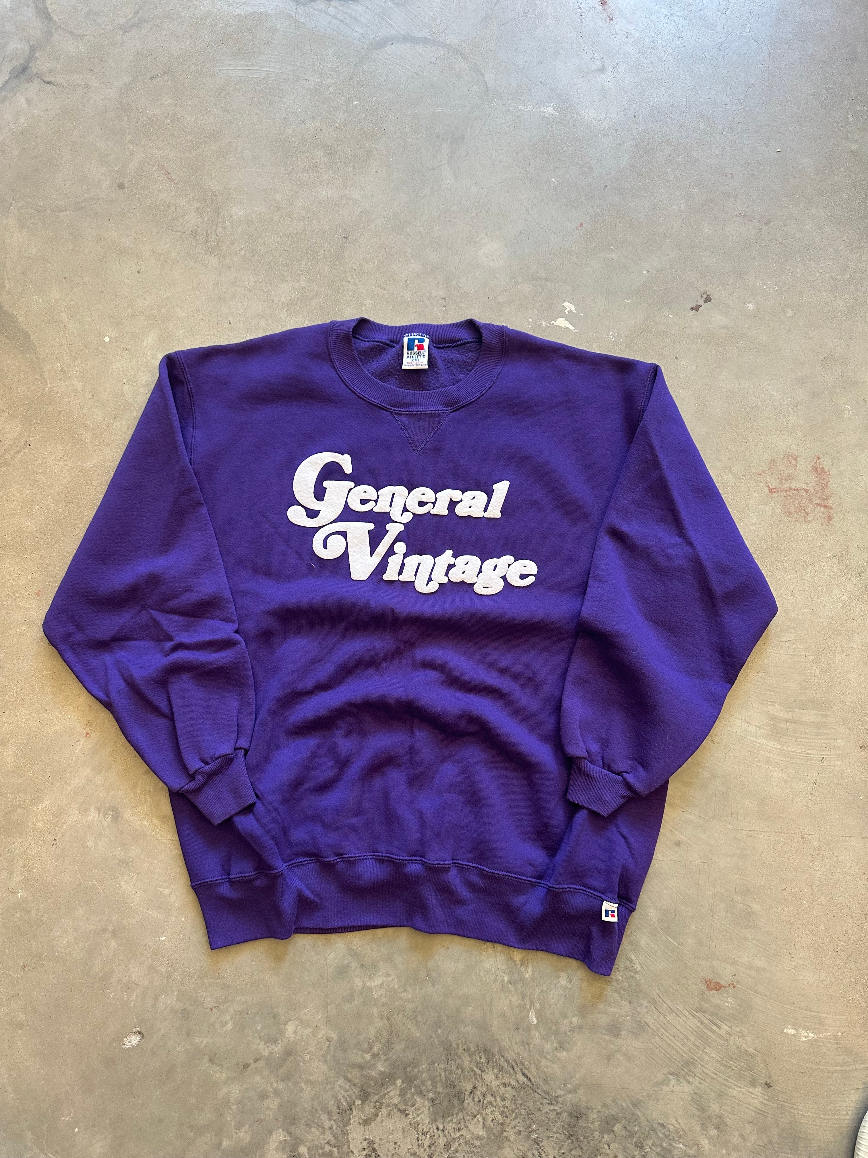 General Vintage Puff Print Crewneck (L)