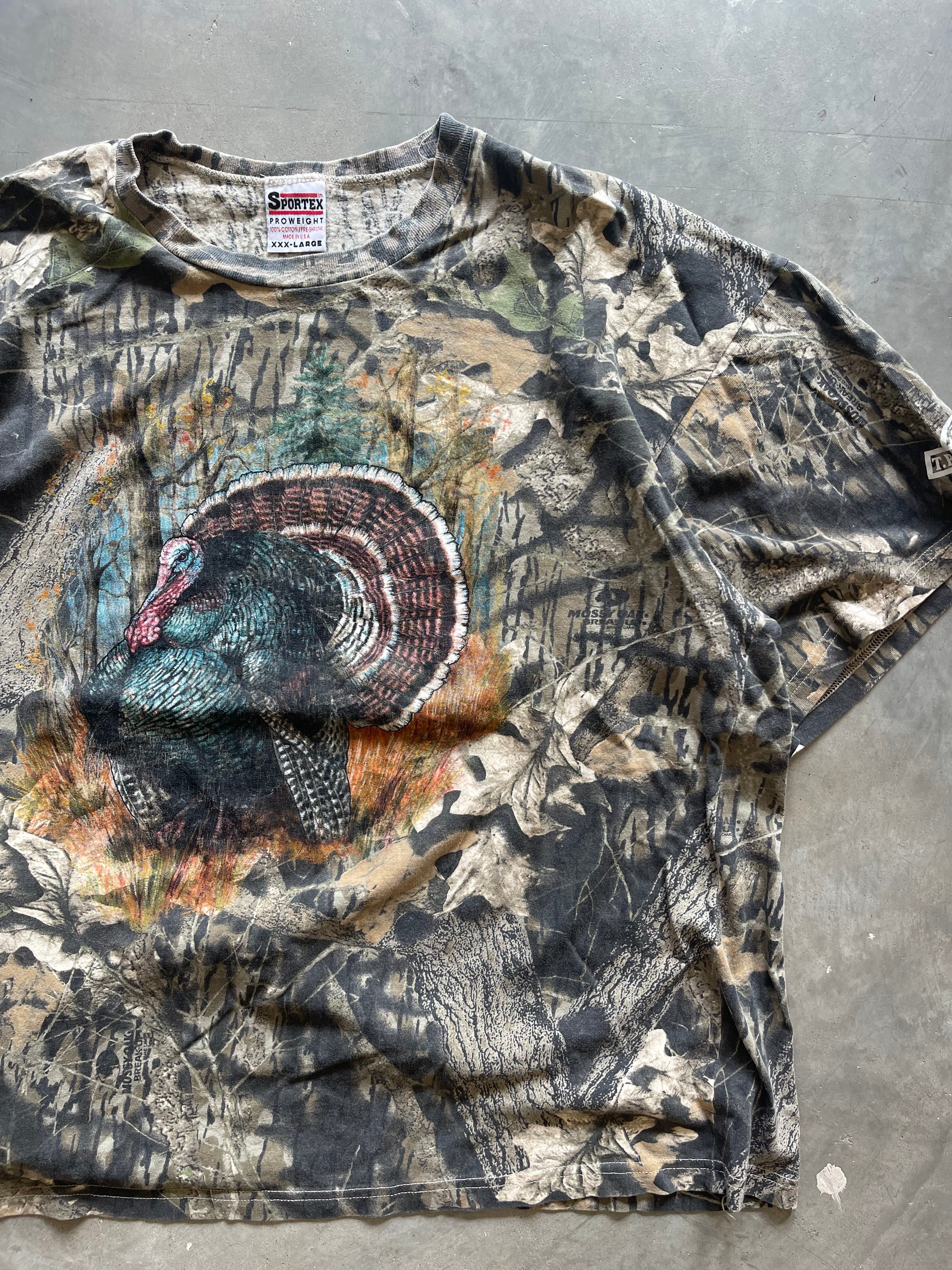 Vintage Mossy Oak Camo Turkey T-Shirt (3XL)