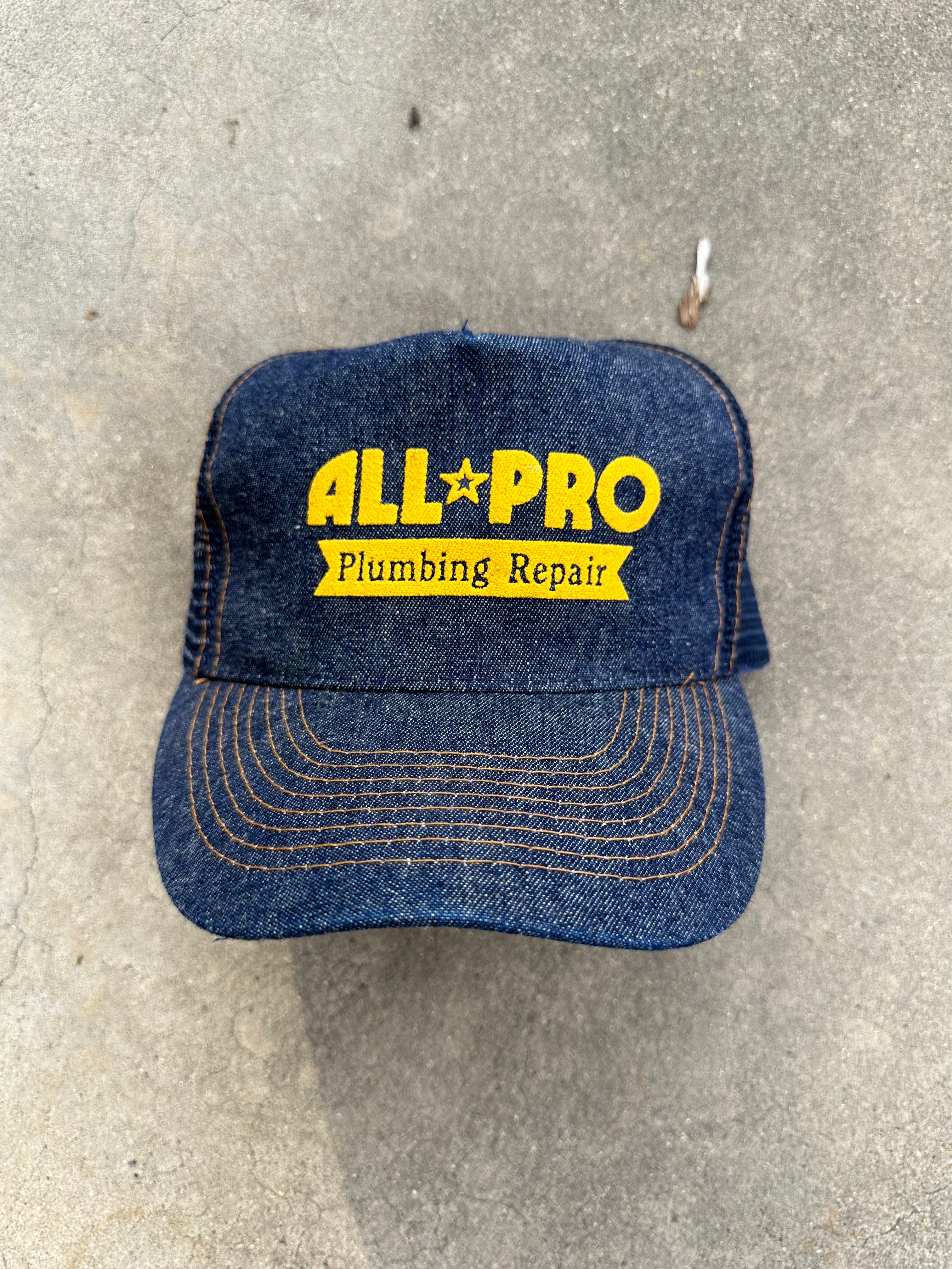 1990s All Pro Plumbing Denim Snapback