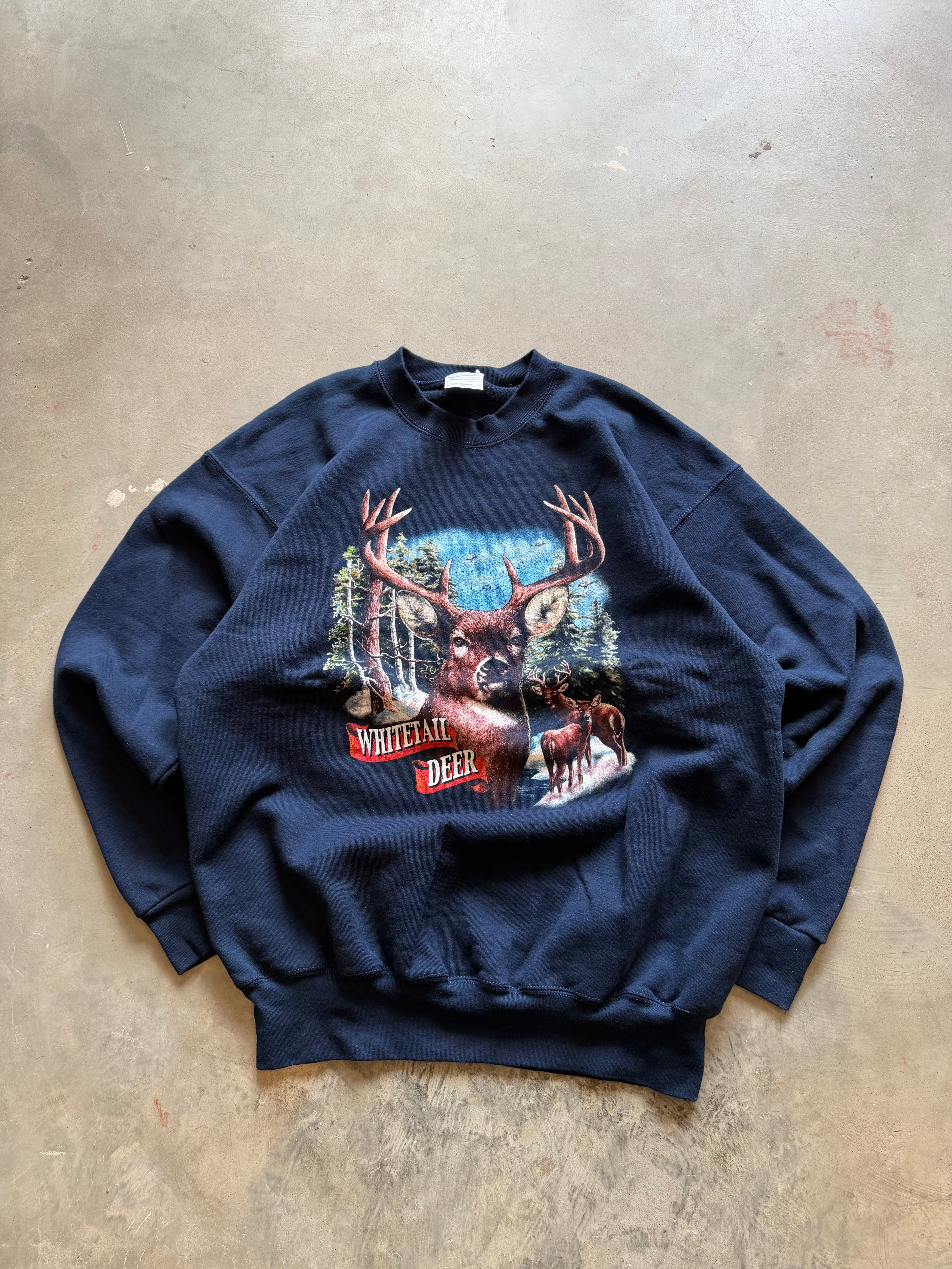 Vintage Whitetail Deer Crewneck (2XL)