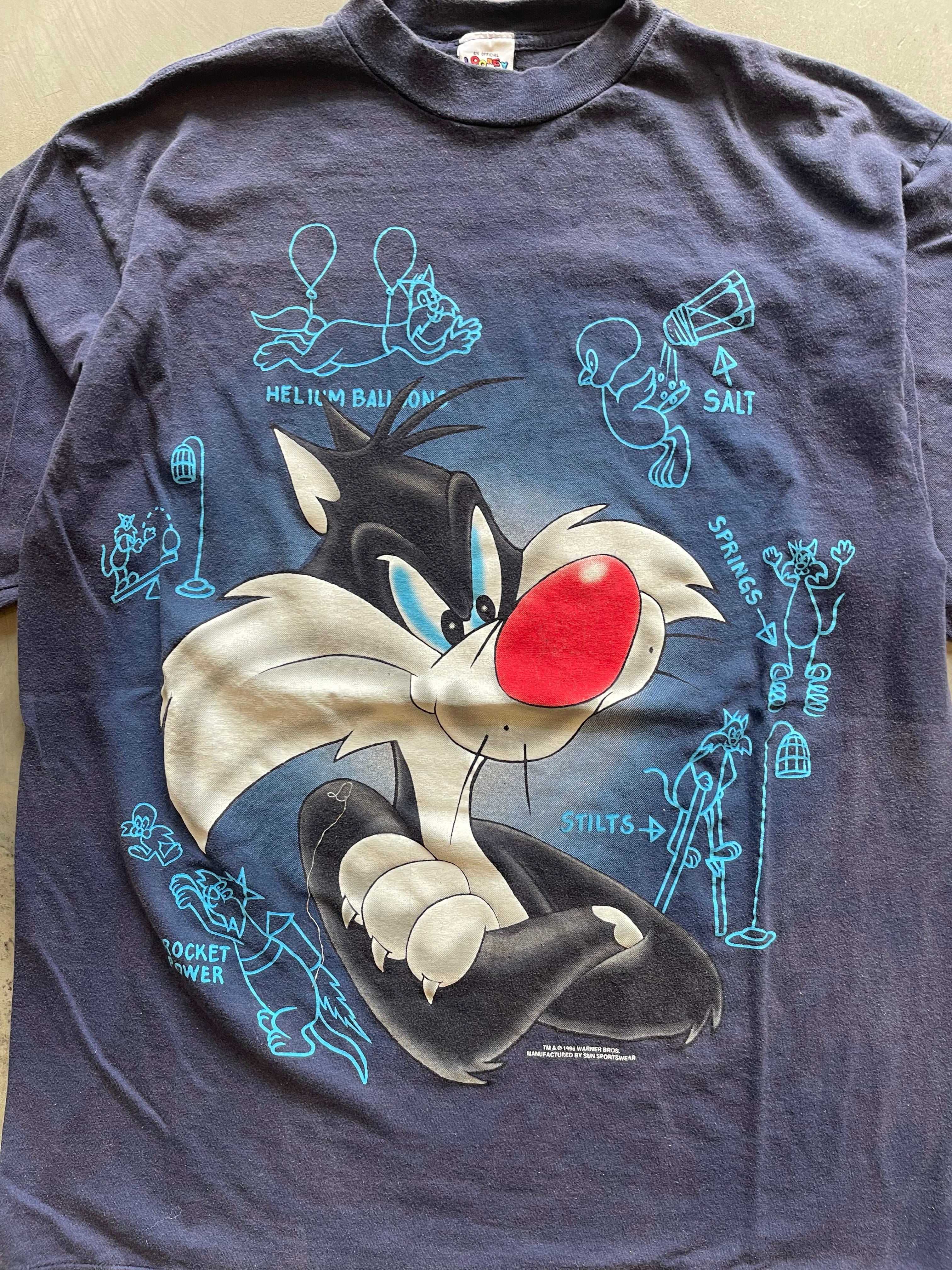 1996 Sylvester Cat Looney Toons T-Shirt (XL)
