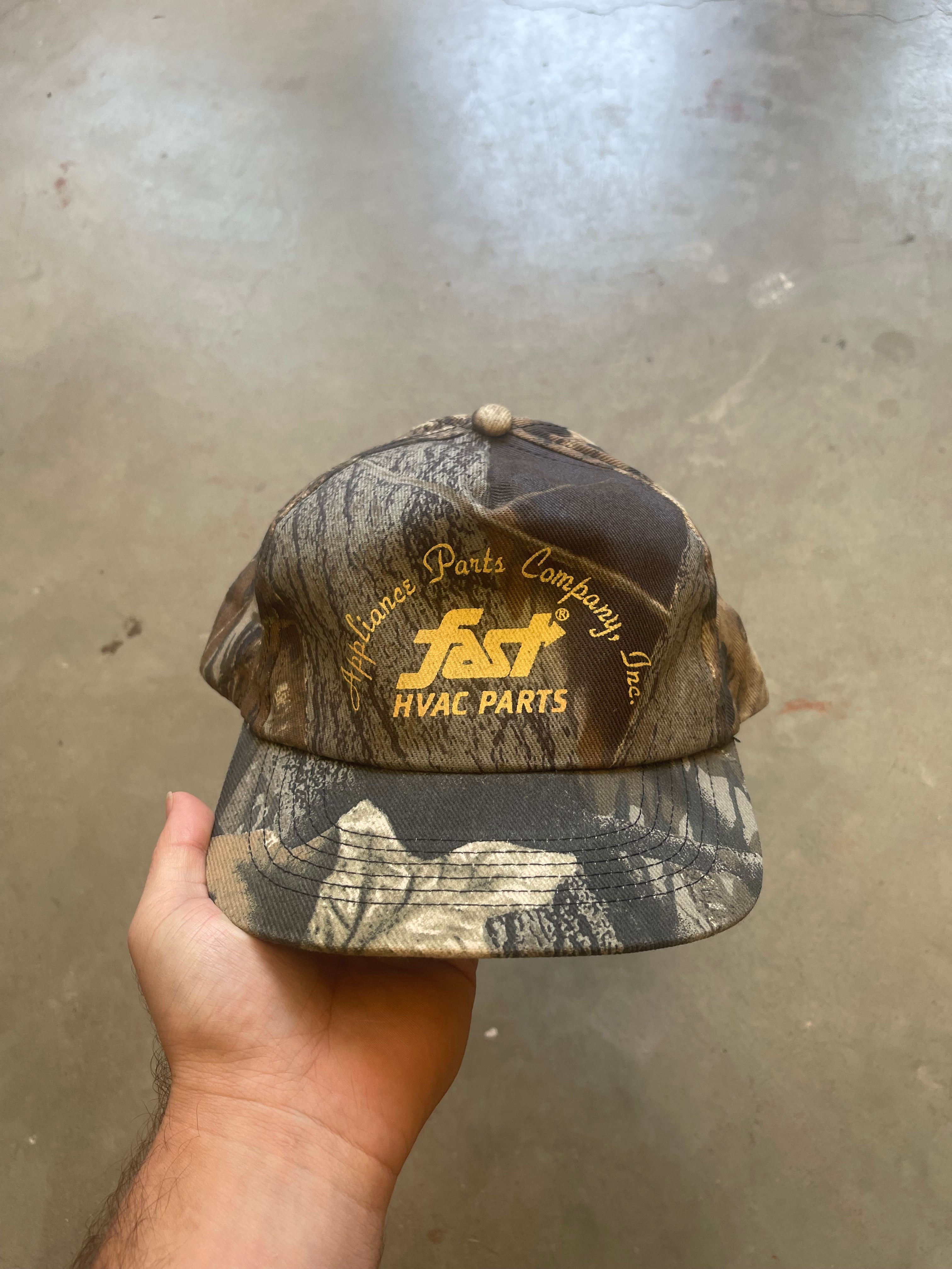 Vintage Mossy Oak Camo HVAC Parts Hat