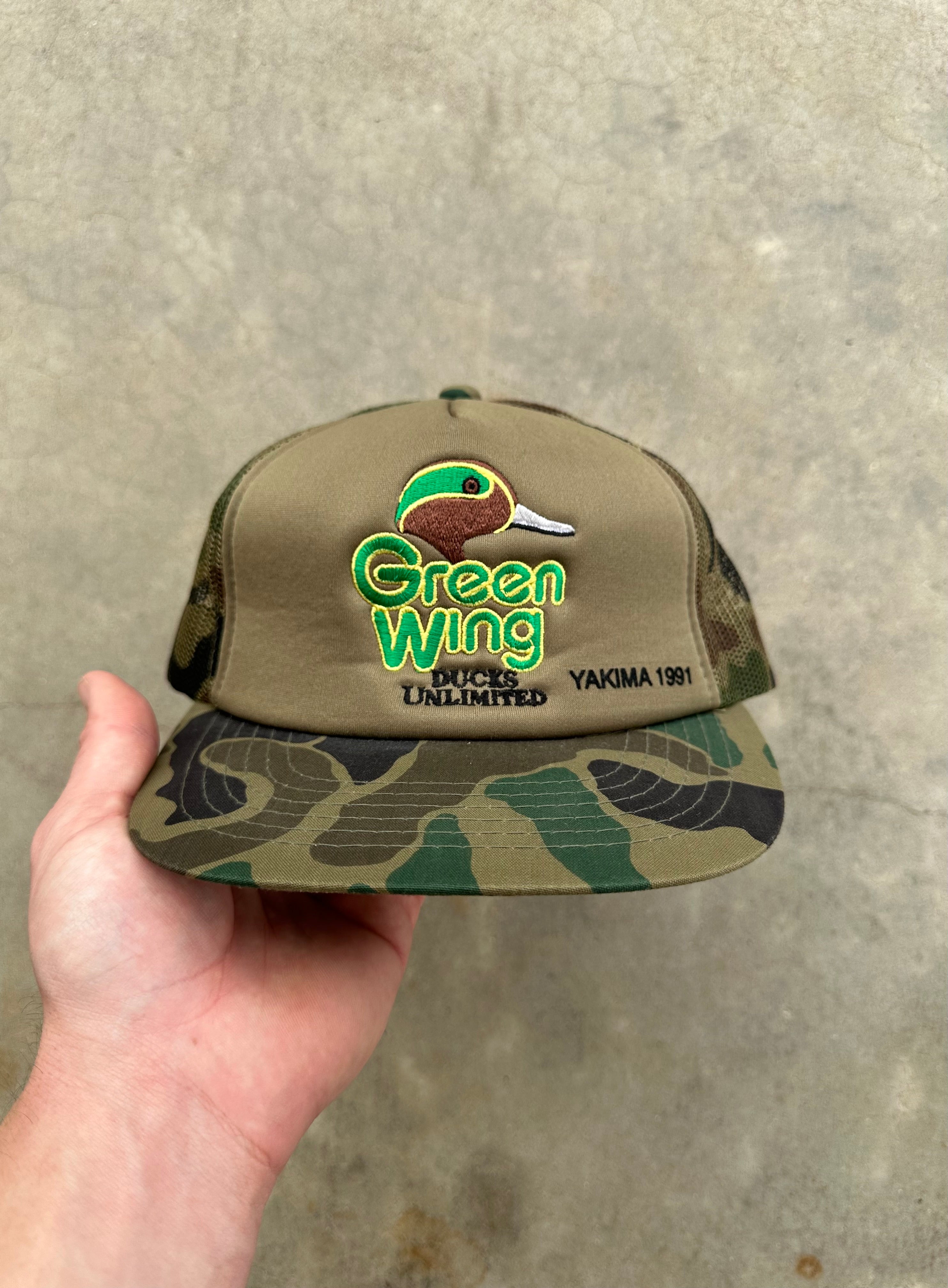 1990s Ducks Unlimited Green Wing Snapback