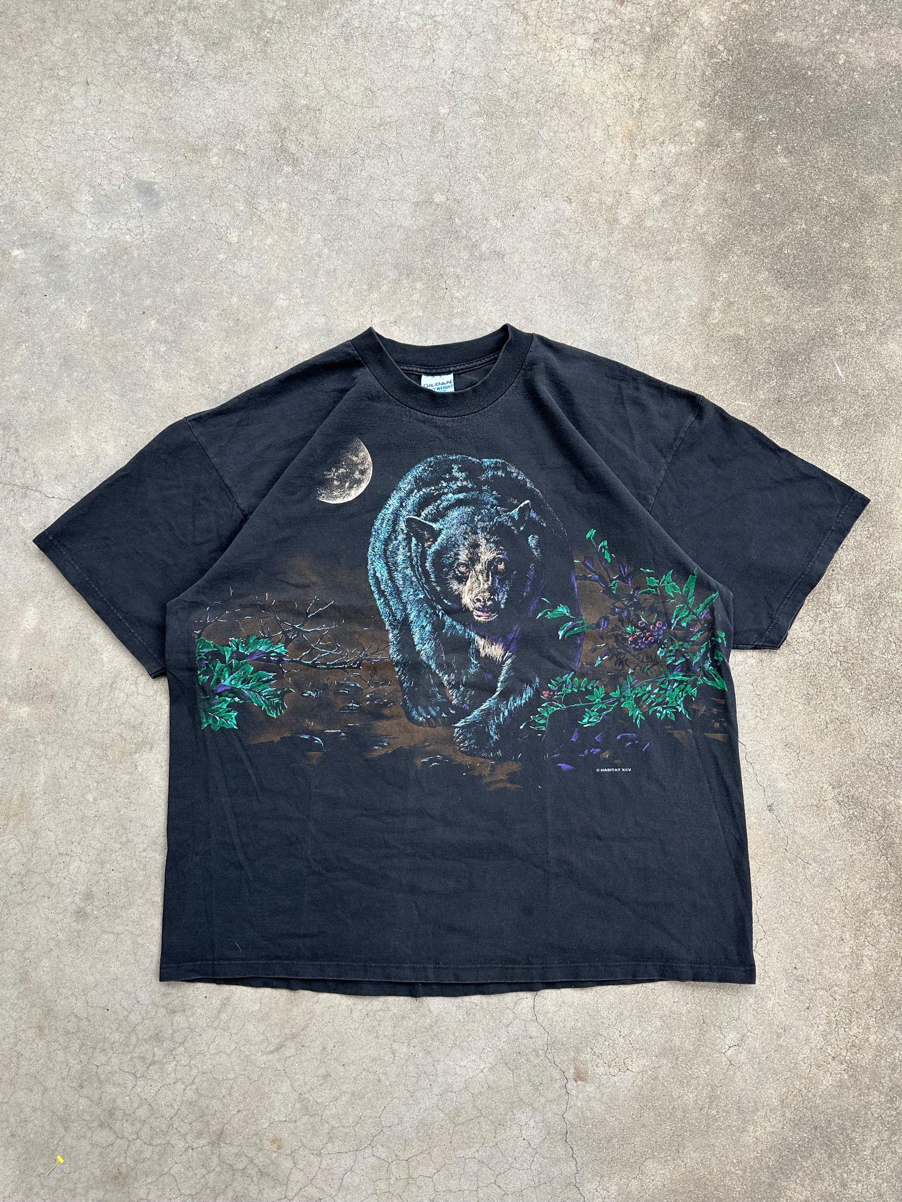 1990s Black Bear Habitat Nature T-Shirt (XXL)