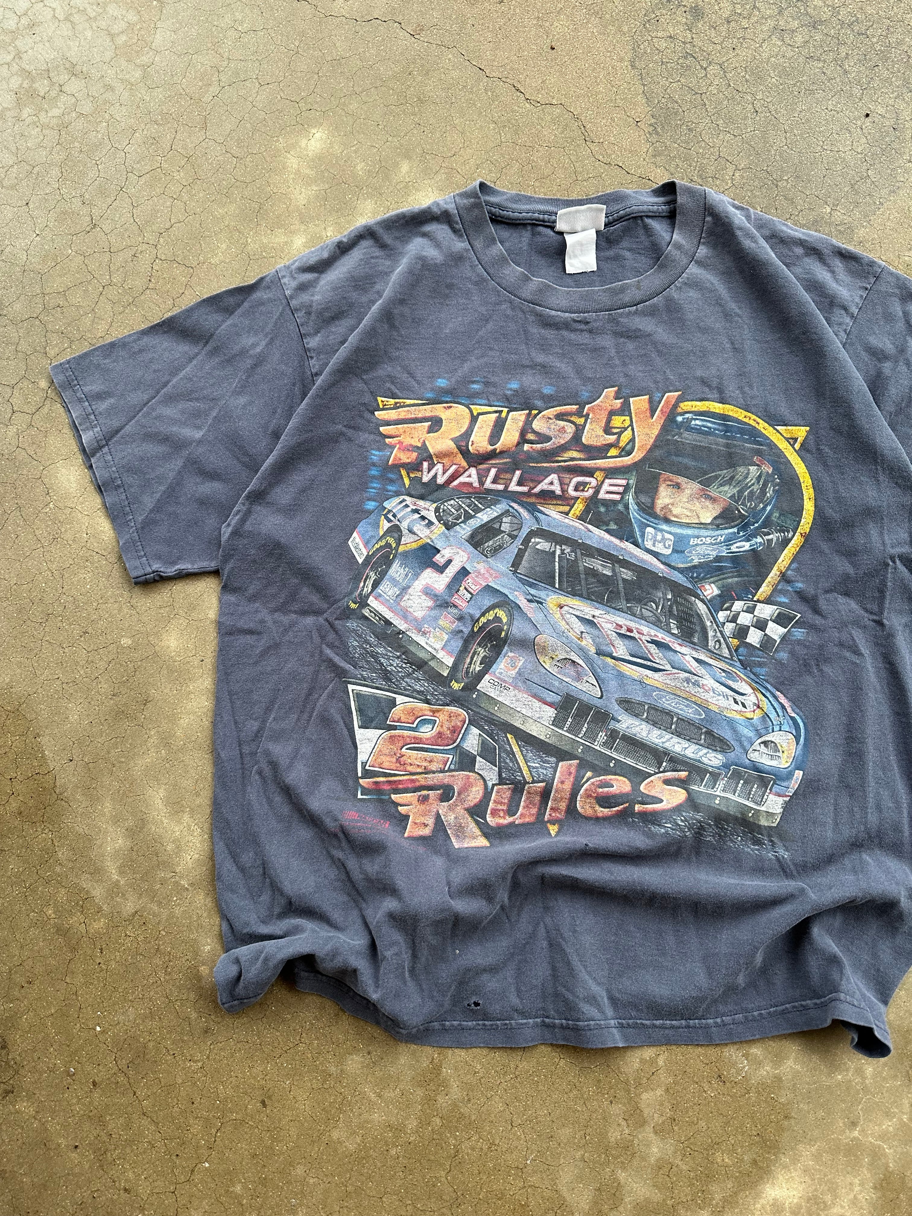 Vintage Faded/Thrashed Rusty Wallace T-Shirt