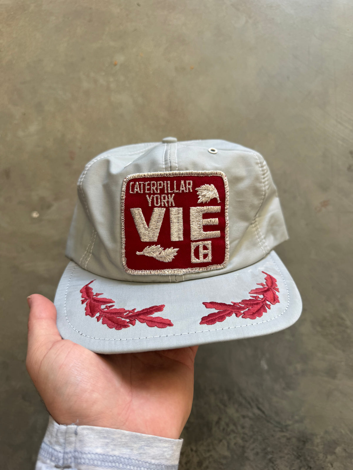 1980s Caterpillar York Louisville Mfg Hat