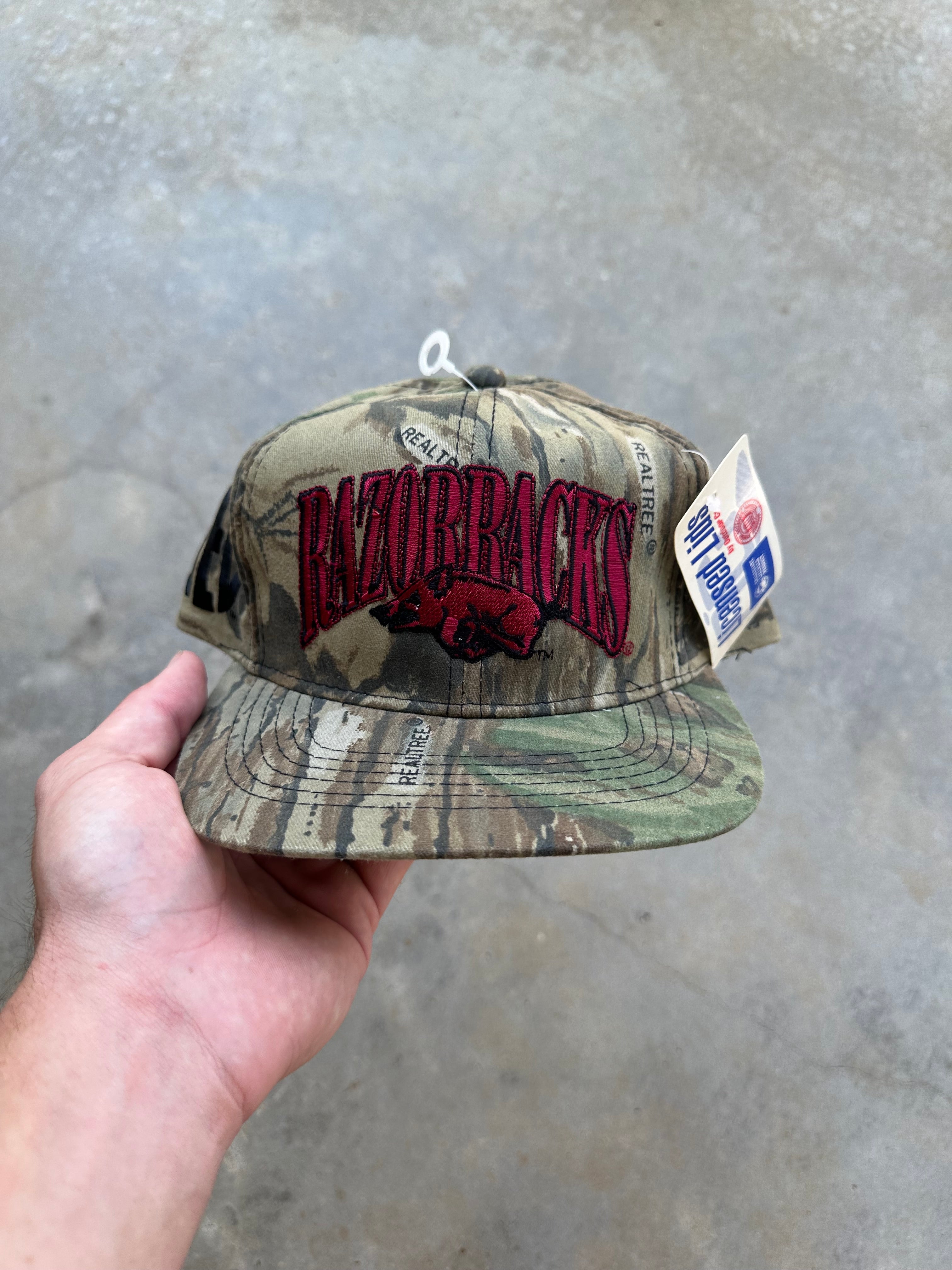 1990s Arkansas Razorbacks Camo SnapBack