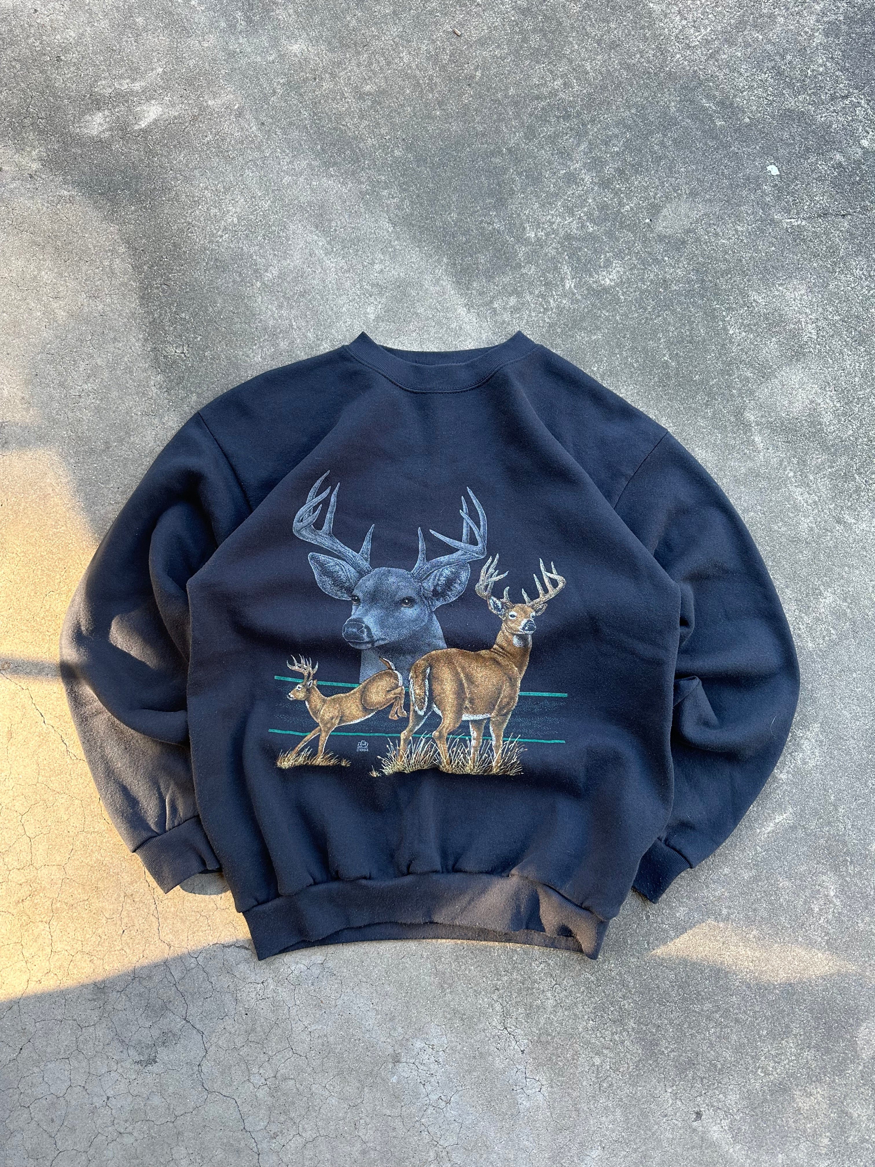 Vintage Whitetail Deer Crewneck (L)