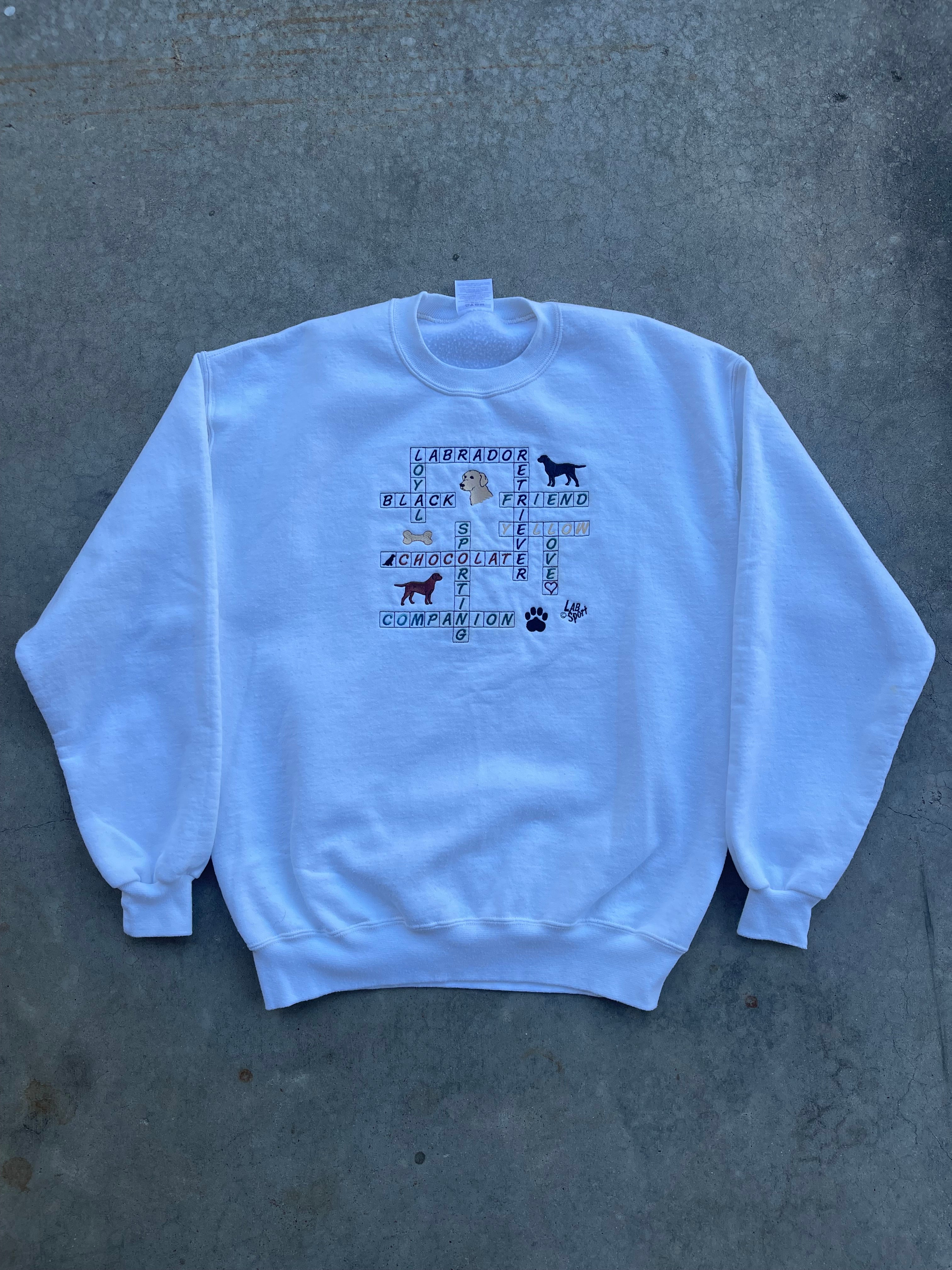 Vintage Labrador Crossword Crewneck (L)