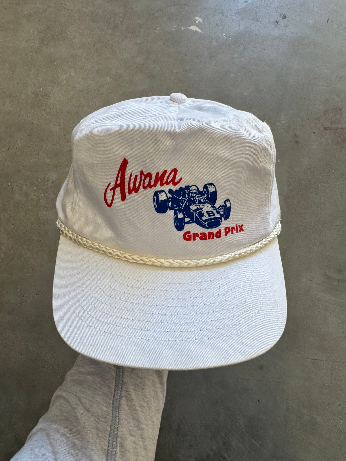 Vintage Awana Gramd Prix Rope Hat