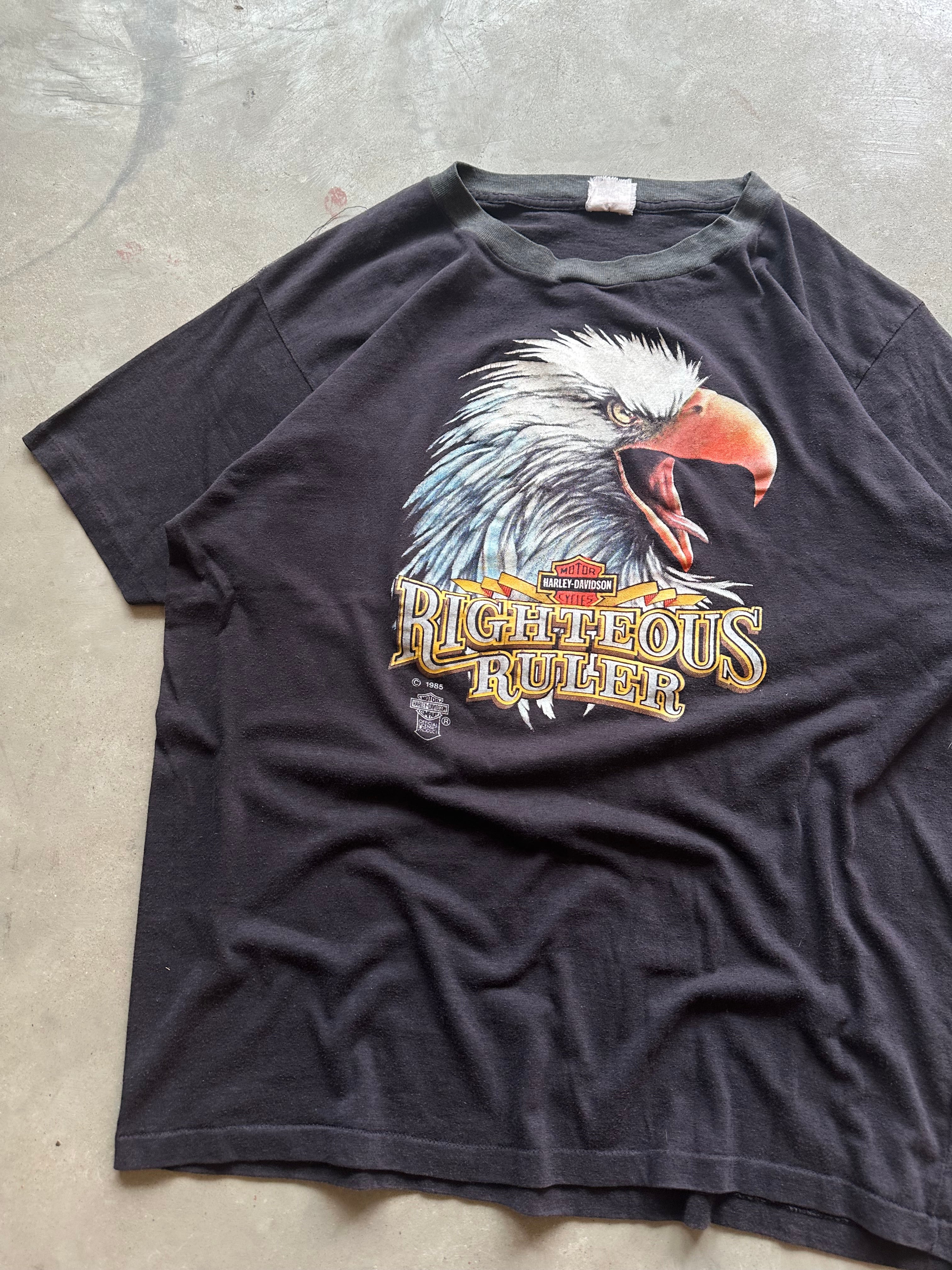 1985 Righteous Ruler Harley Davidson T-Shirt (L)