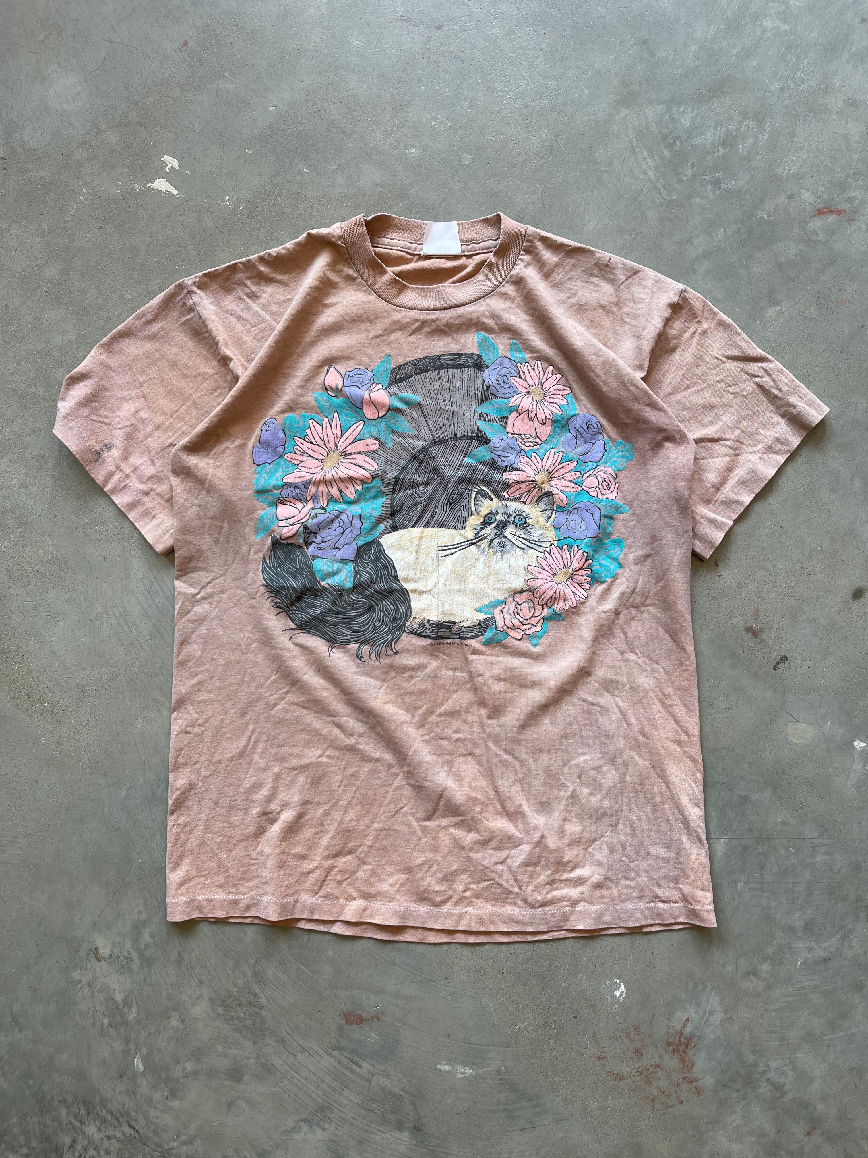 1990’s Overdyed Cat T-Shirt (M)
