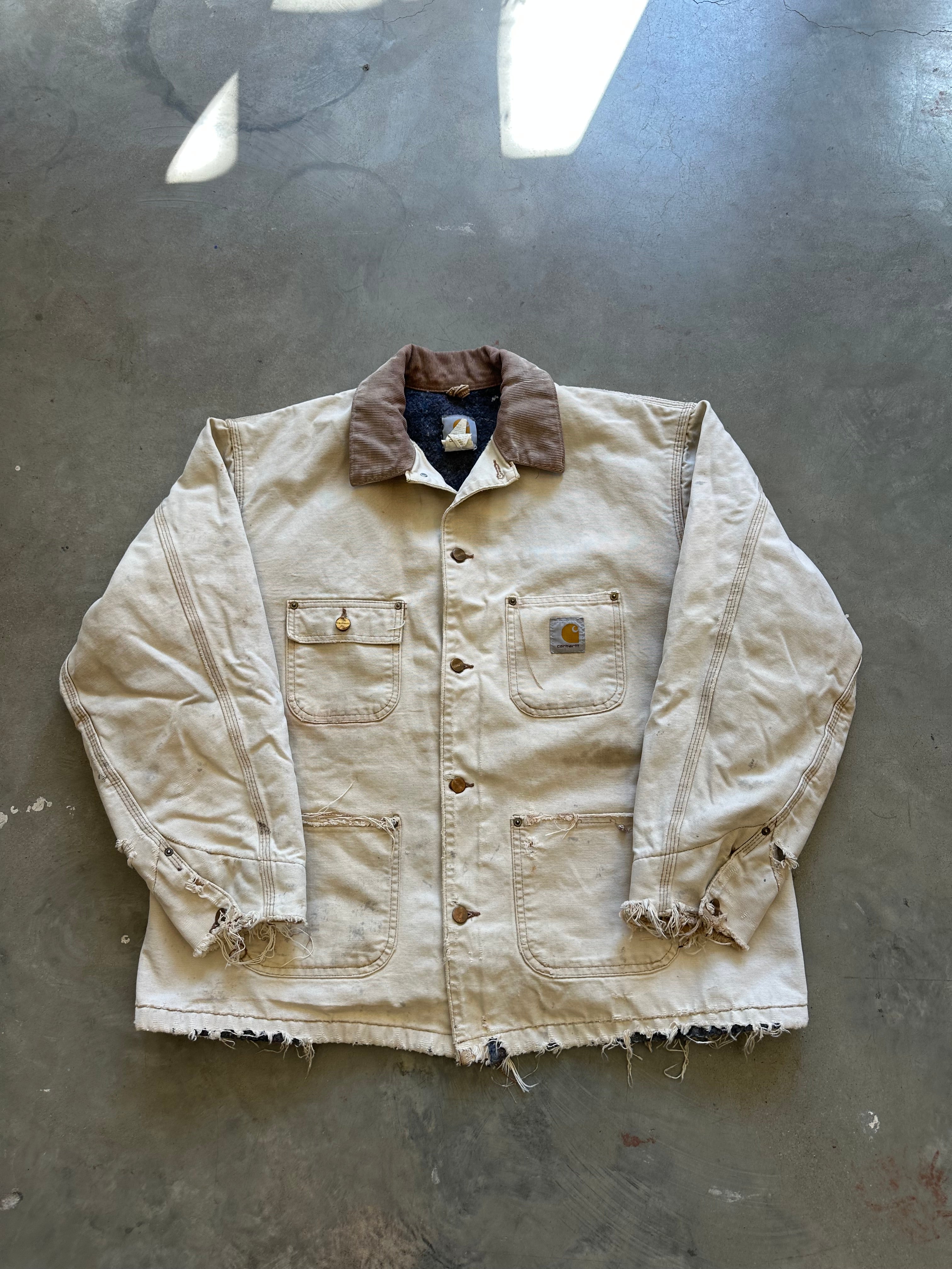 Vintage Carhartt Thrashed Chore Jacket (2XL)