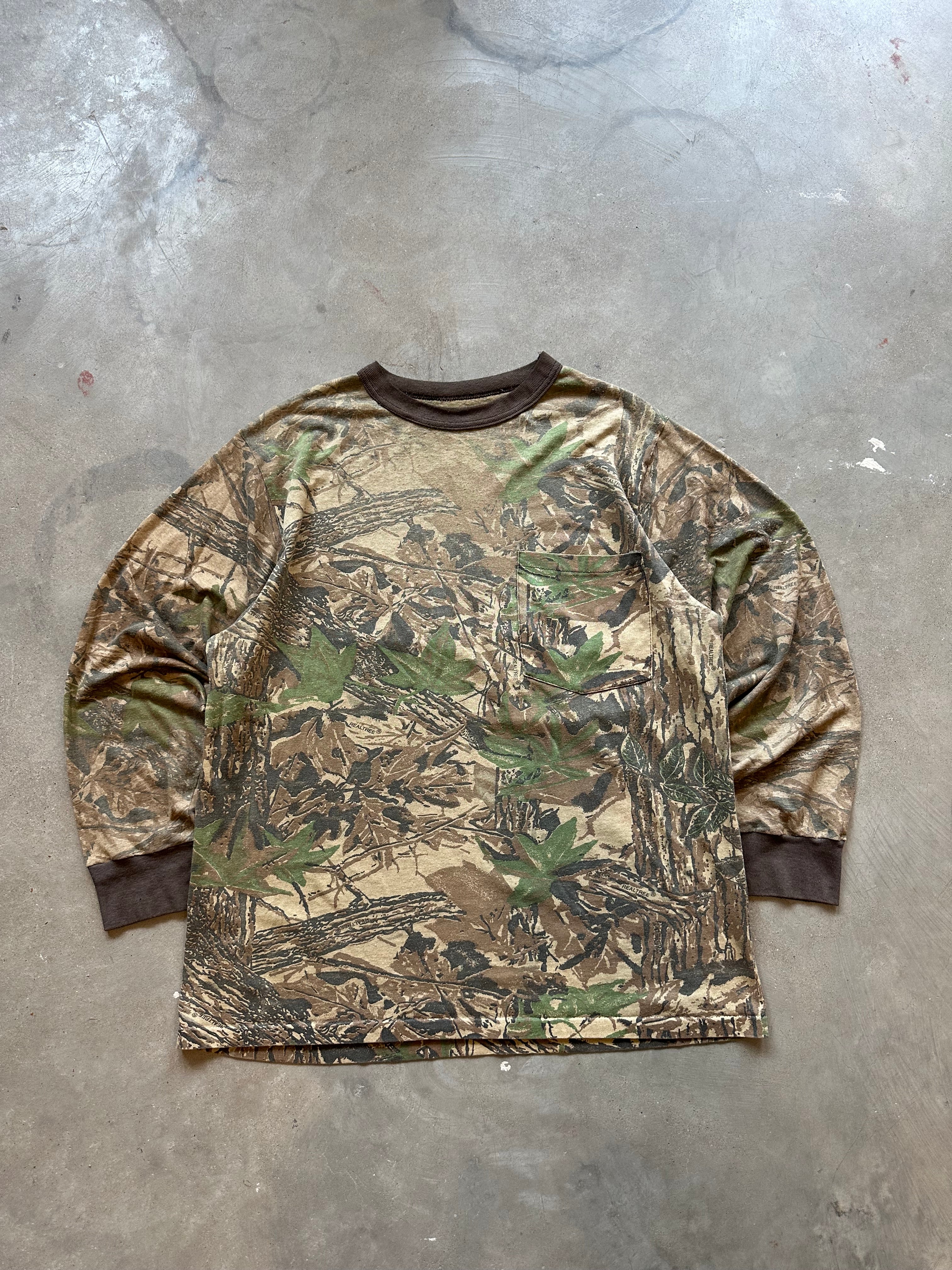 Vintage Camo Long Sleeve T-Shirt (M)