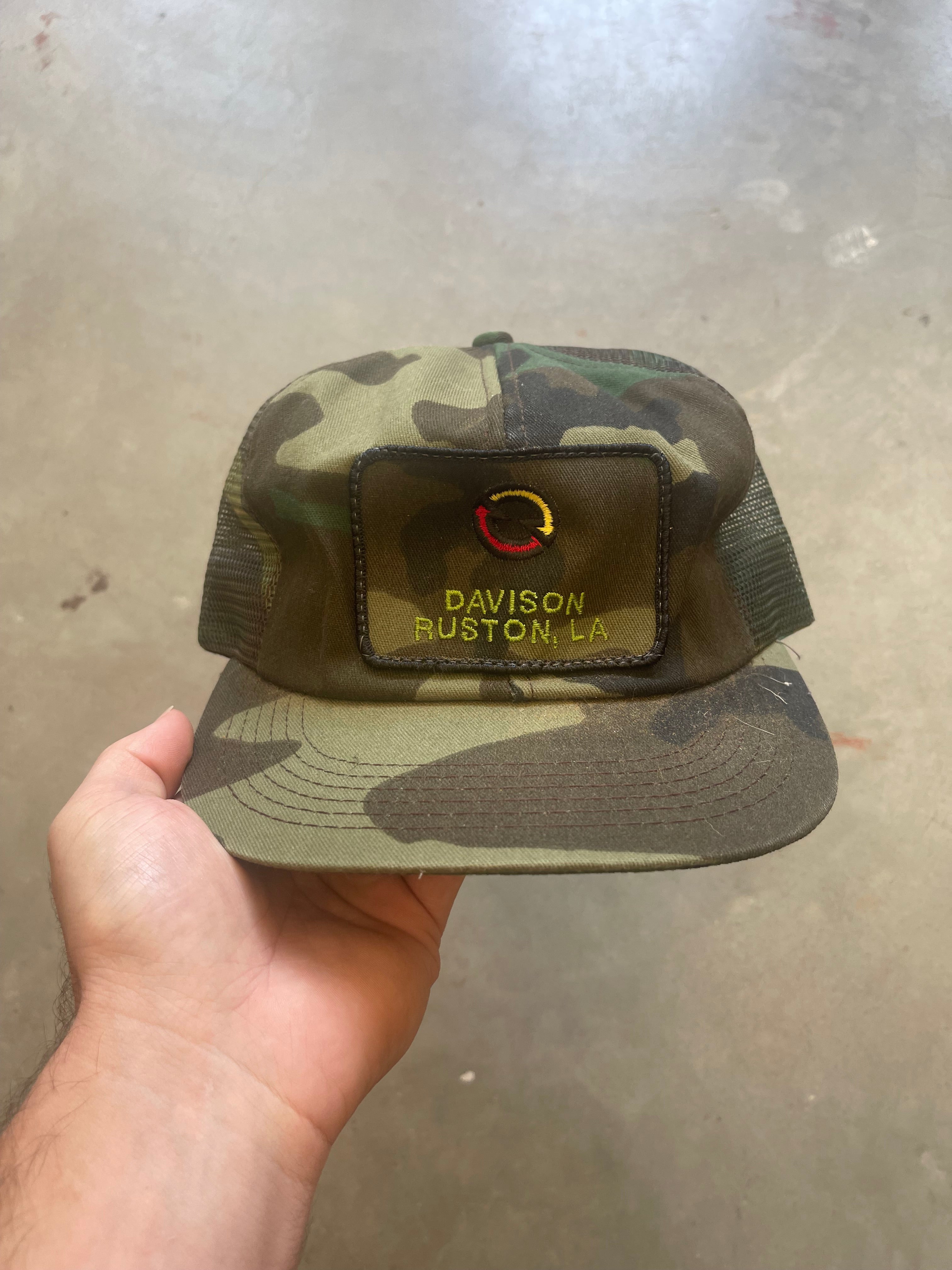 Vintage Camo Davison Ruston LA Patch Hat