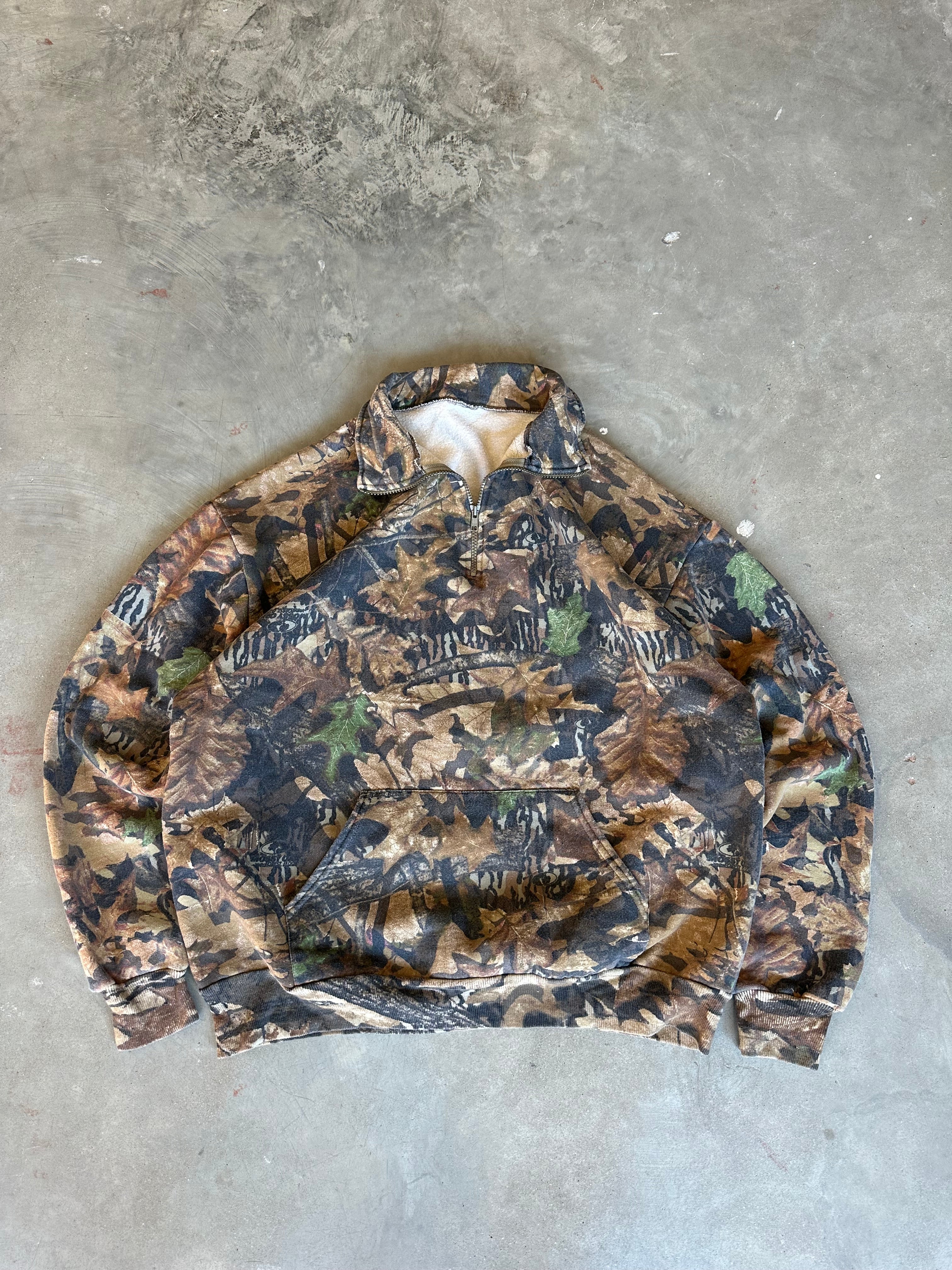 Vintage Camo Quarter-Zip Pullover (XL)