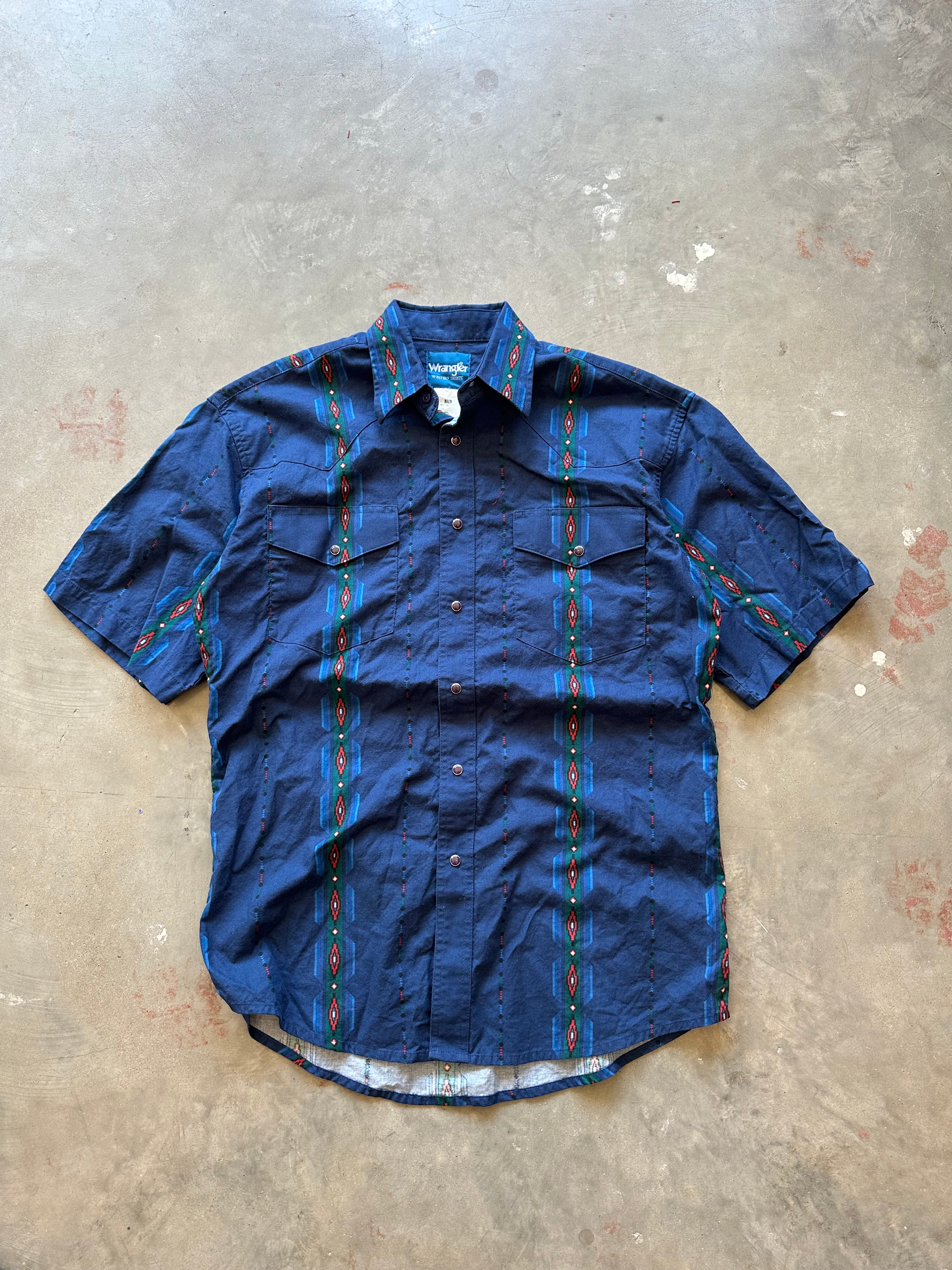 Vintage Wrangler Pearl Snap Short Sleeve (M)