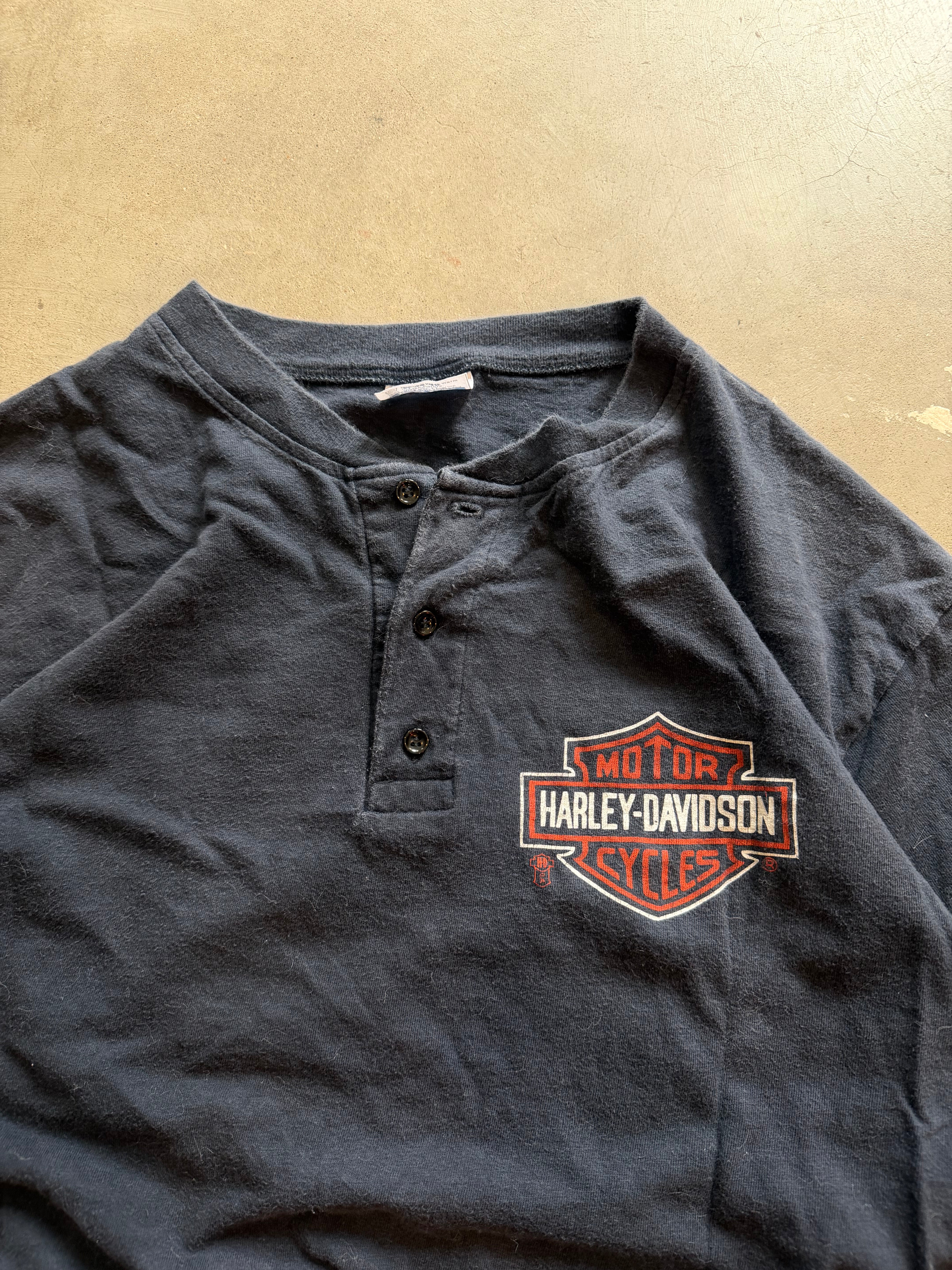 Vintage Nashville Harley Davidson Henley Shirt (L)