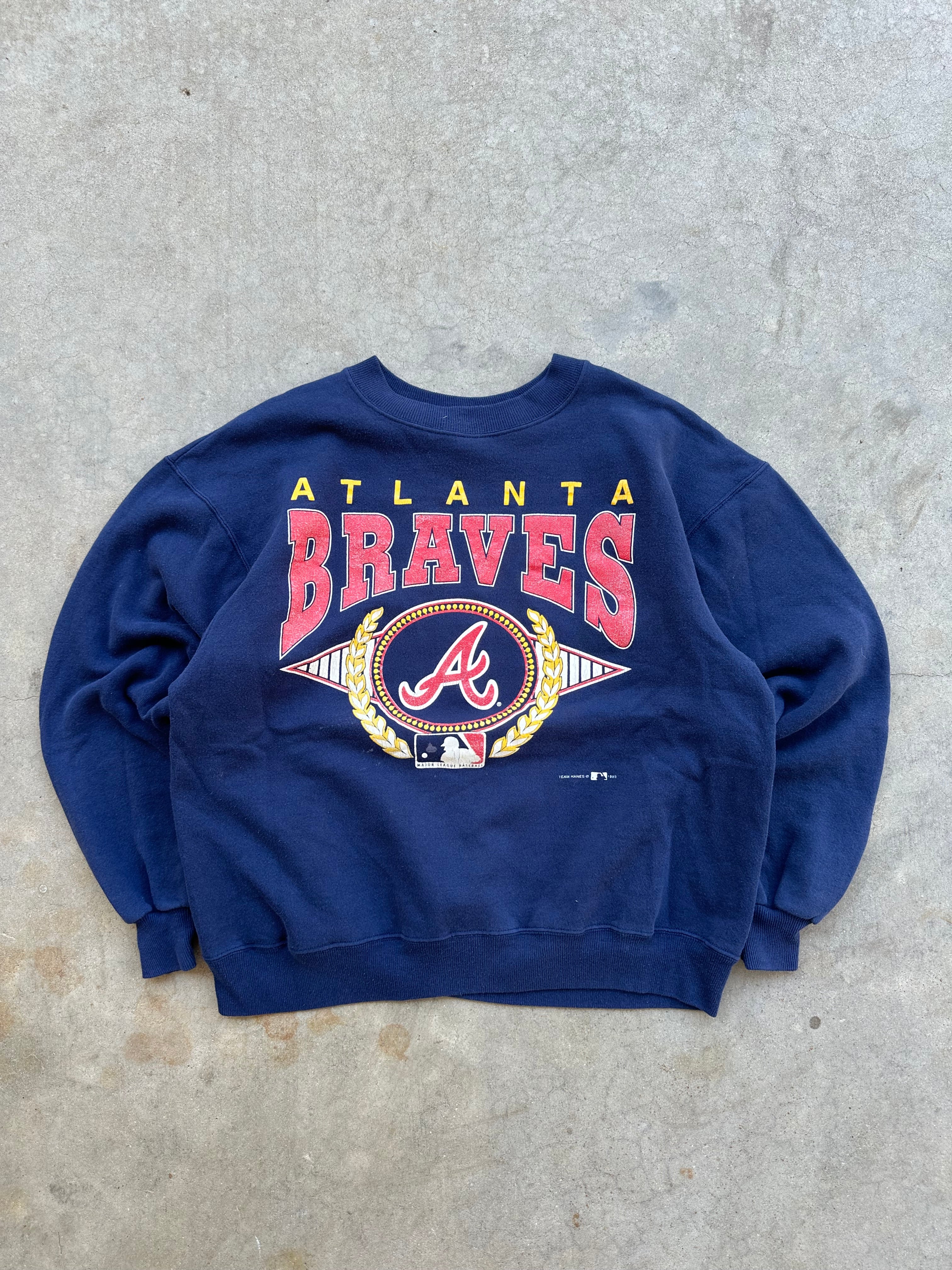 1993 Faded Atlanta Braves Crewneck (L)