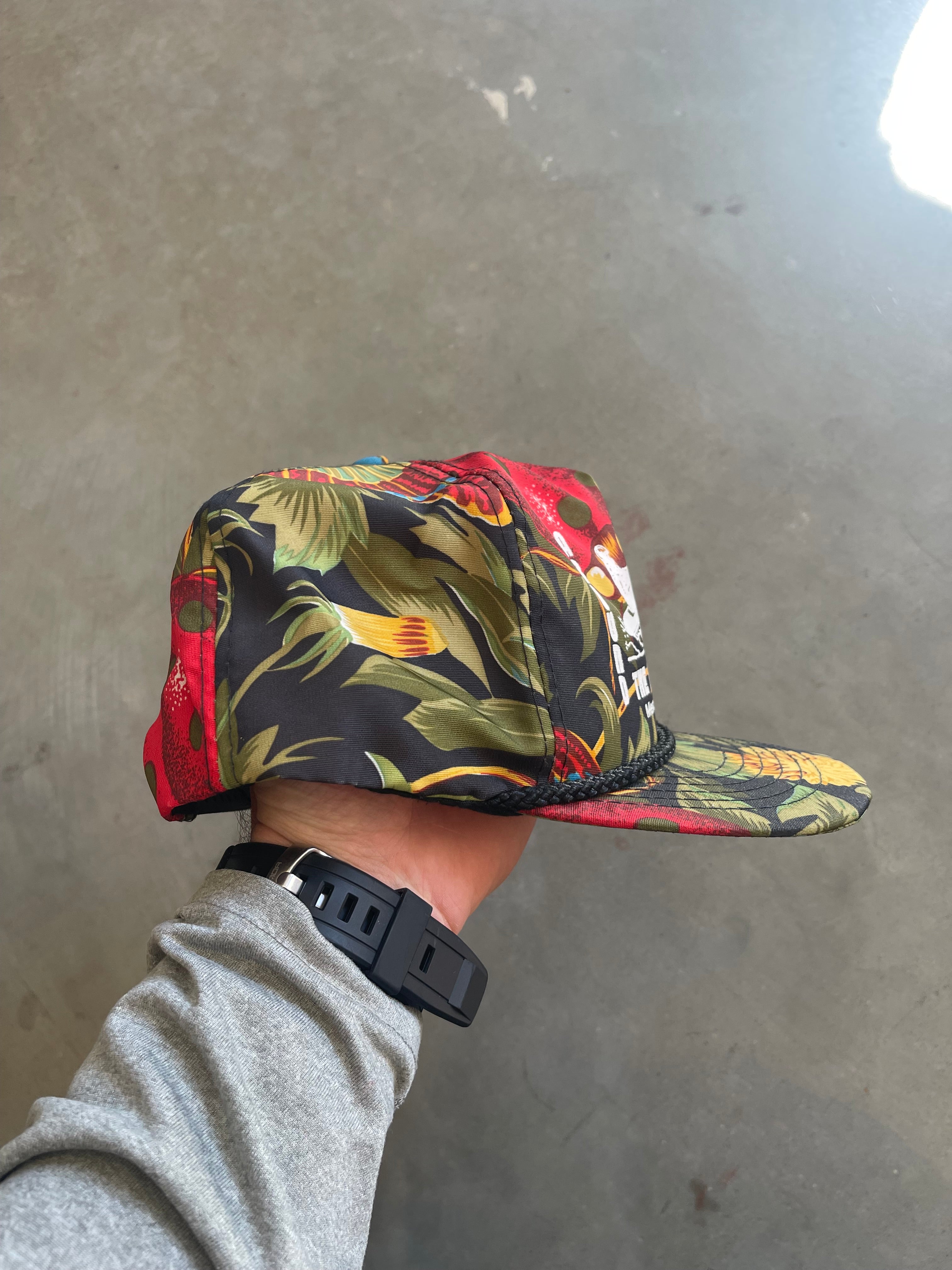 Vintage Around the Corner Pub Floral Hat