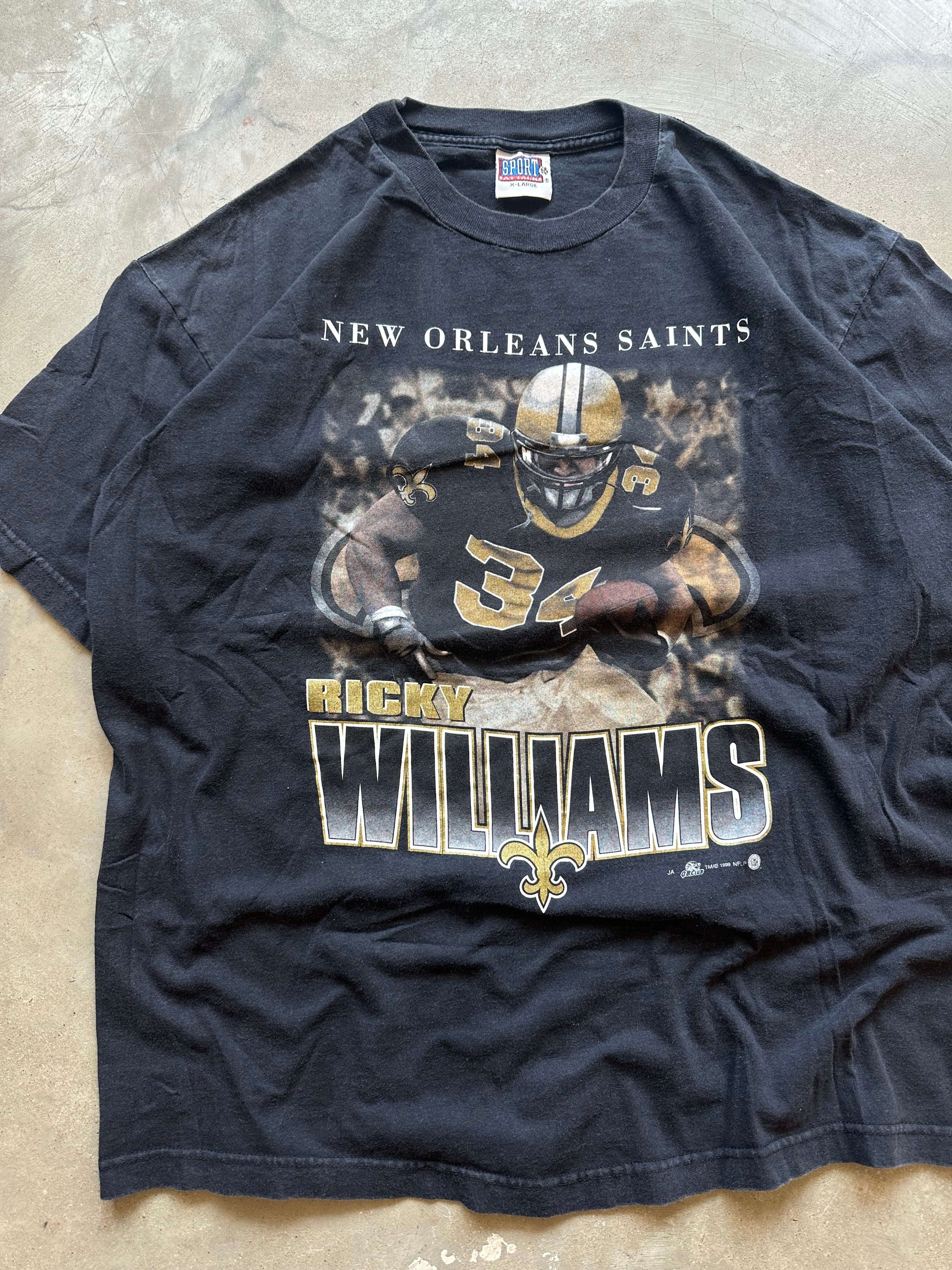 1999 New Orleans Saints Ricky Williams T-Shirt (XL)