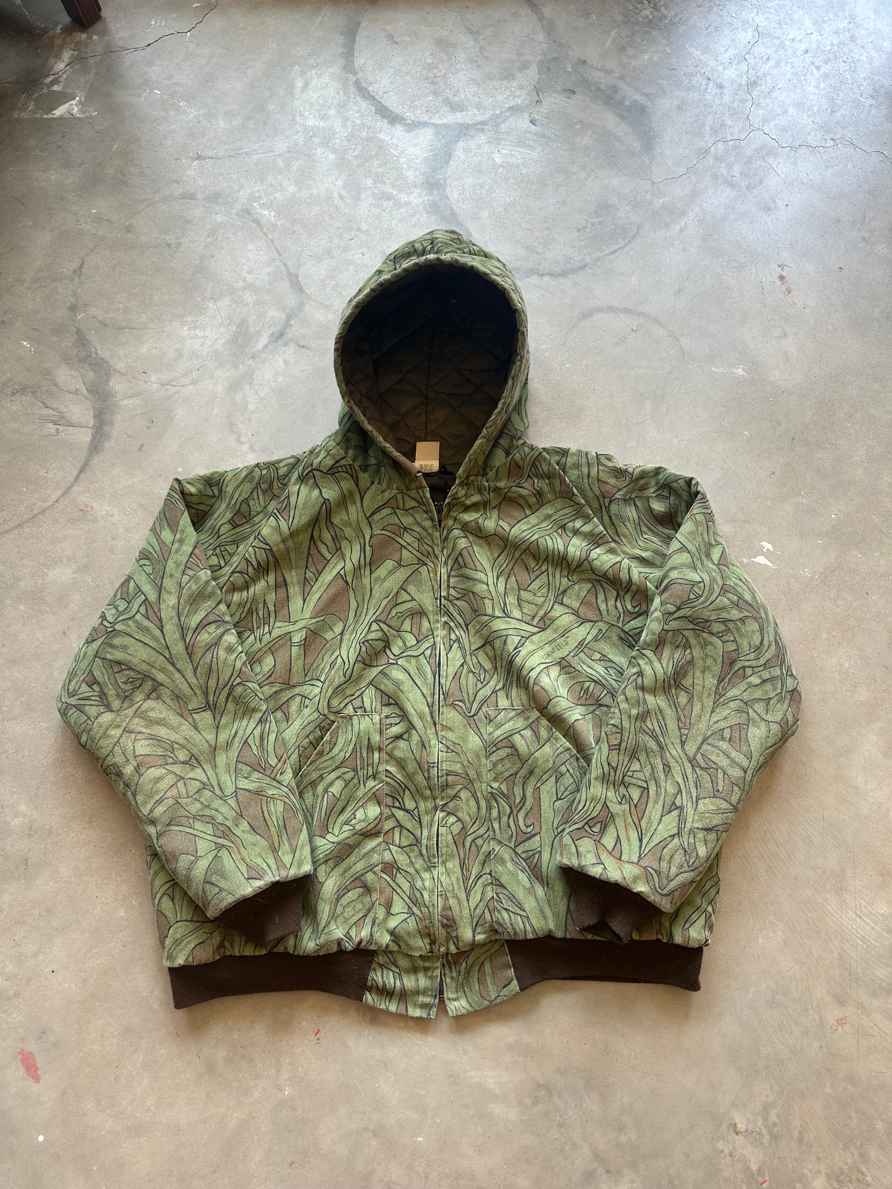 1990s Cornfield Camo Hooded Jacket (2XL)