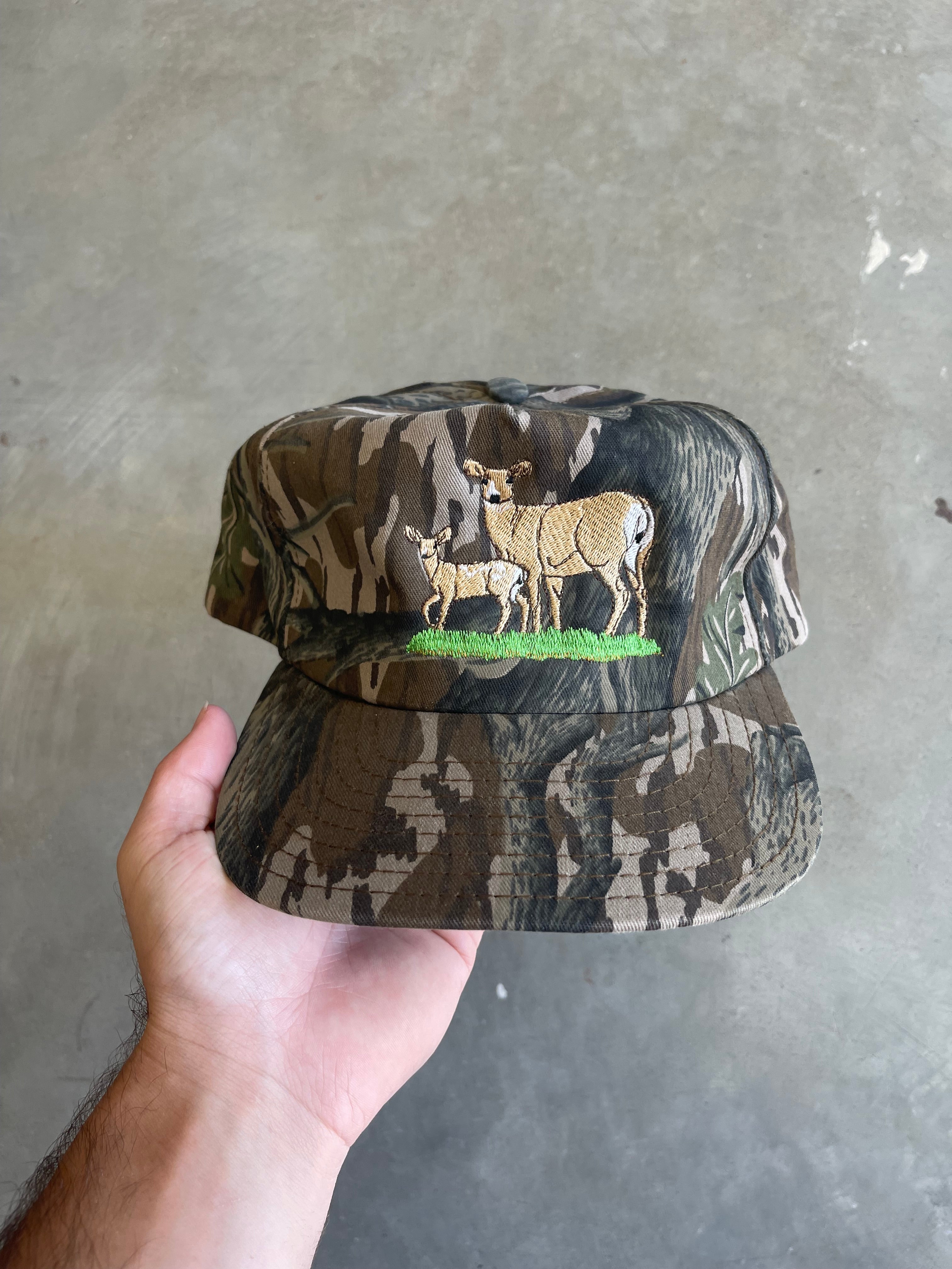 Vintage Mossy Oak Camo Doe And Yearling Hat