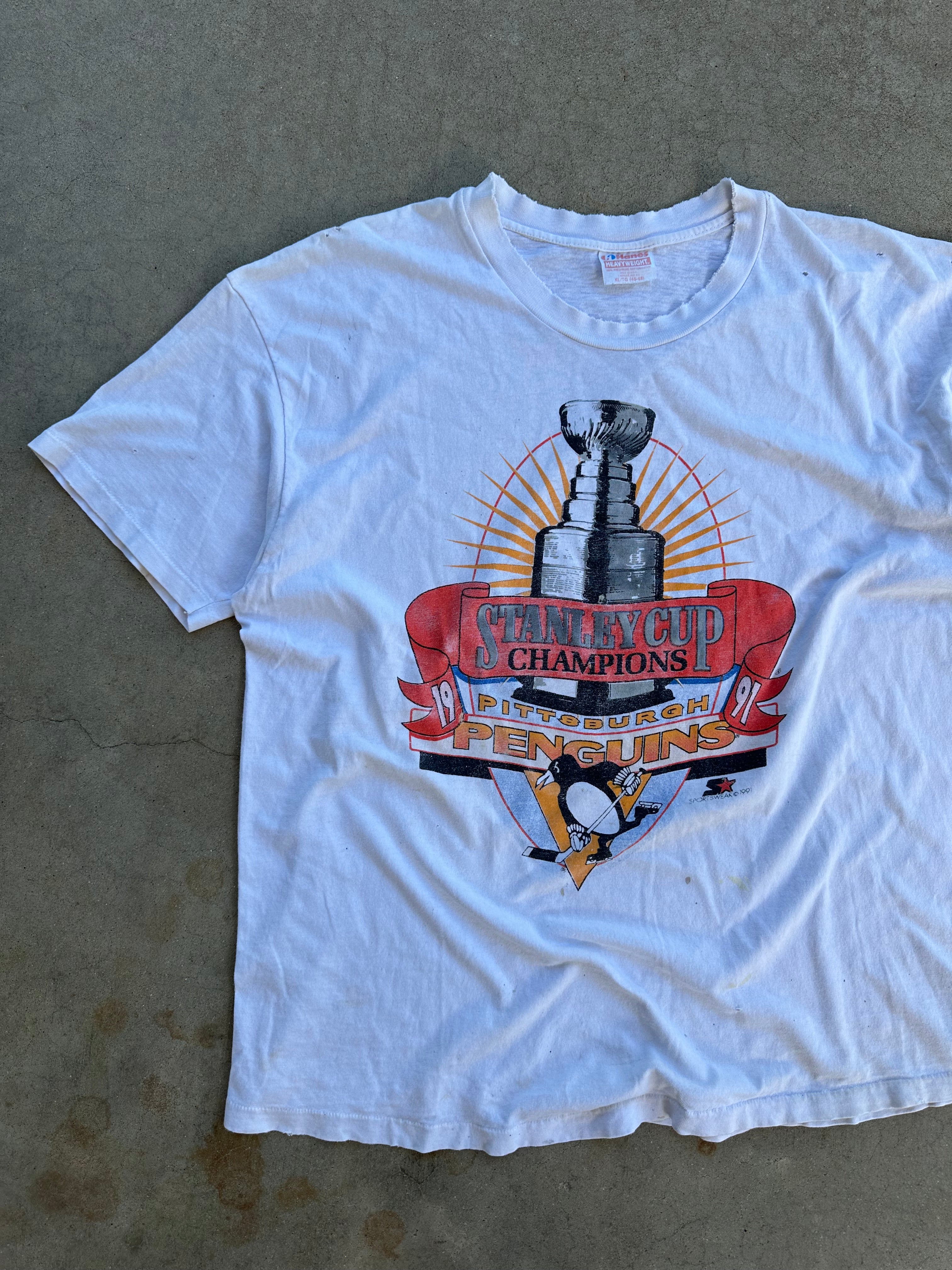 1991 Thrashed Stanley Cup Champion T-shirt (XL)