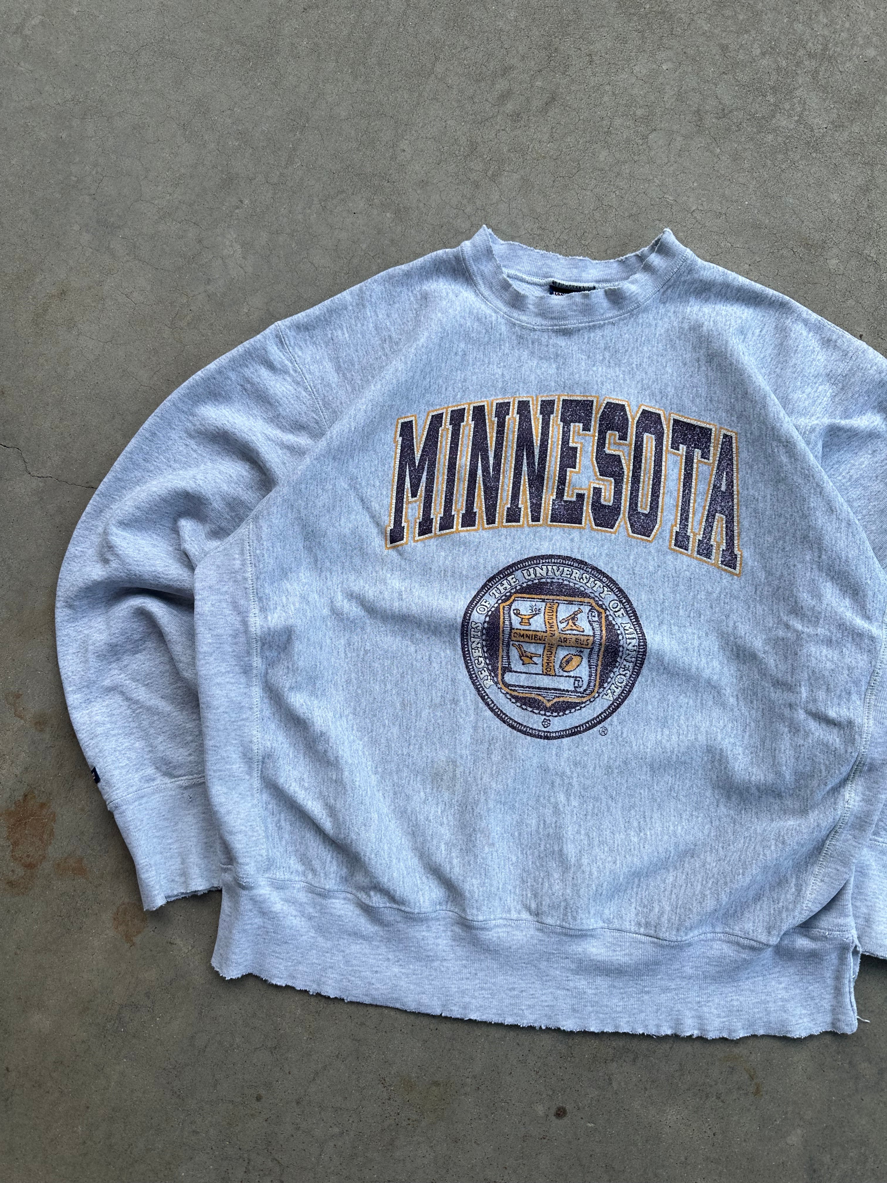 1990s Distressed University of Minnesota Crewneck (L/XL)