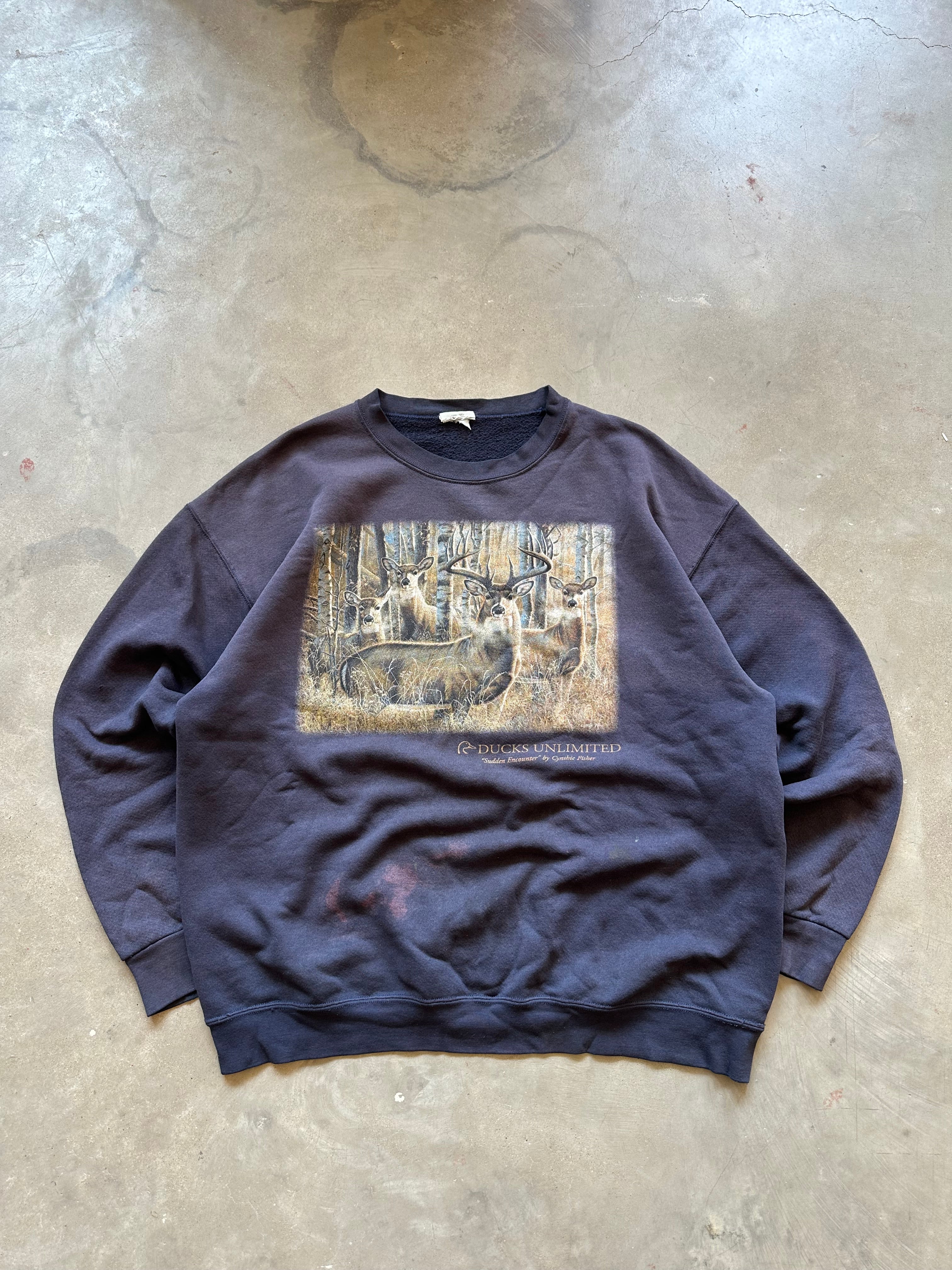 Vintage Thrashed Ducks Unlimited Crewneck (XL)